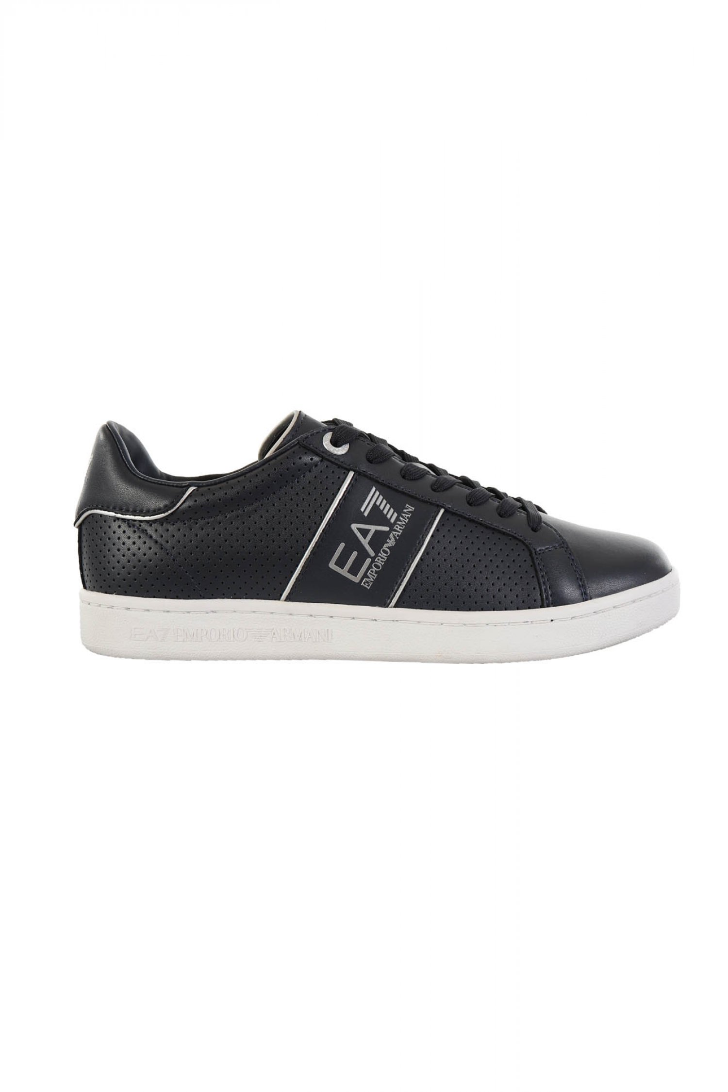 ARMANI 7 ΠΑΠΟΥΤΣΙΑ SNEAKERS LOGO ΜΠΛΕ-ΑΣΗΜΙ