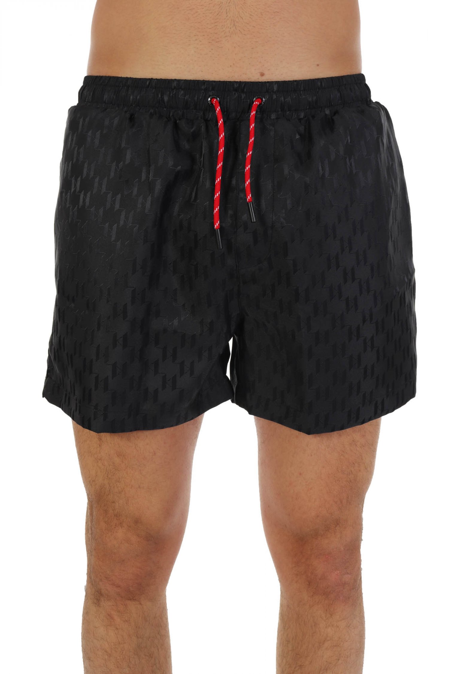 KARL LAGERFELD ΜΑΓΙΩ ALL OVER MONOGRAM LOGO ΜΑΥΡΟ