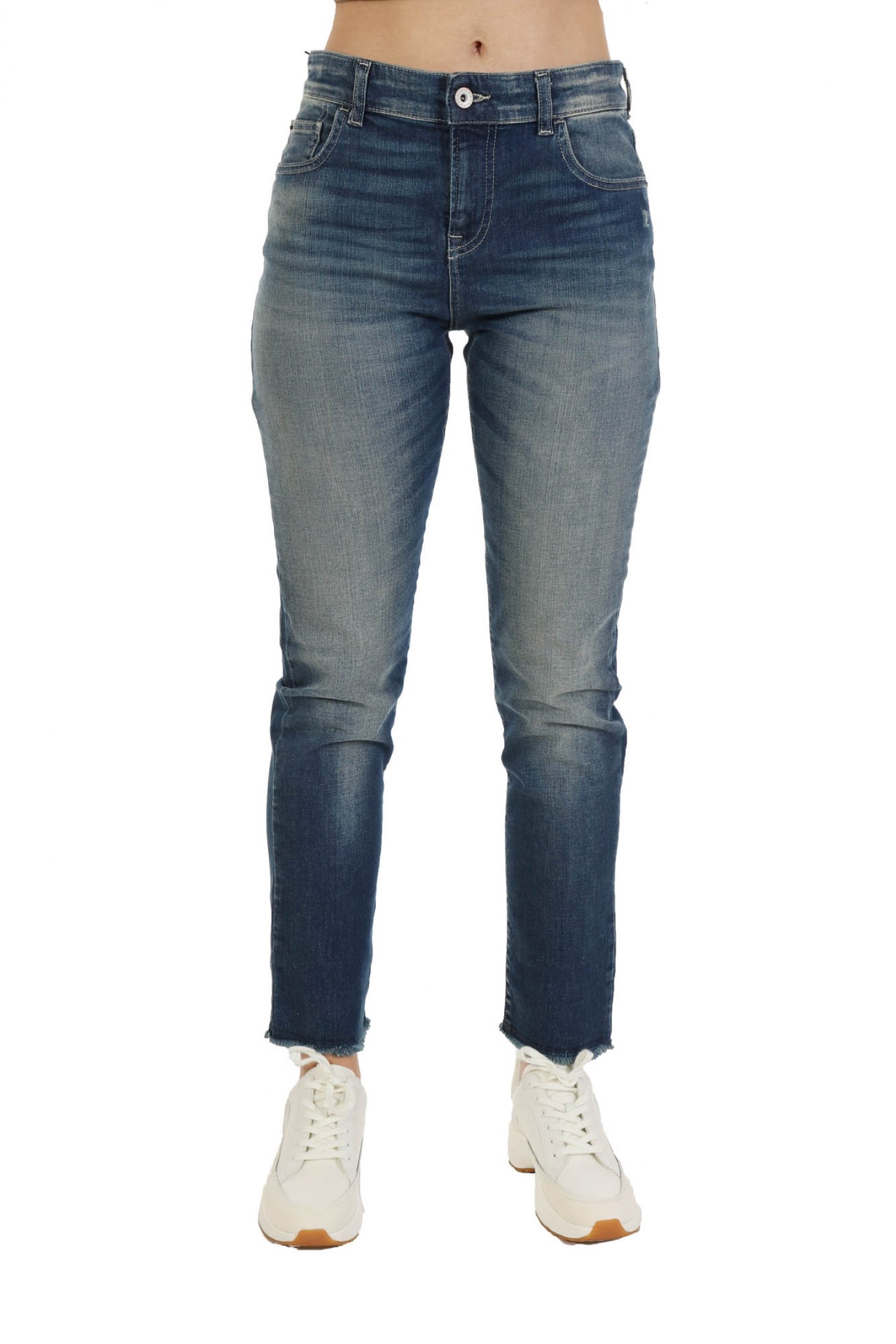 EMPORIO ARMANI ΠΑΝΤΕΛΟΝΙ JEANS WOMAN J36 REGULAR FIT ΞΕΦΤΙΑ ΤΕΛΕΙΩΜΑ ΜΠΛΕ