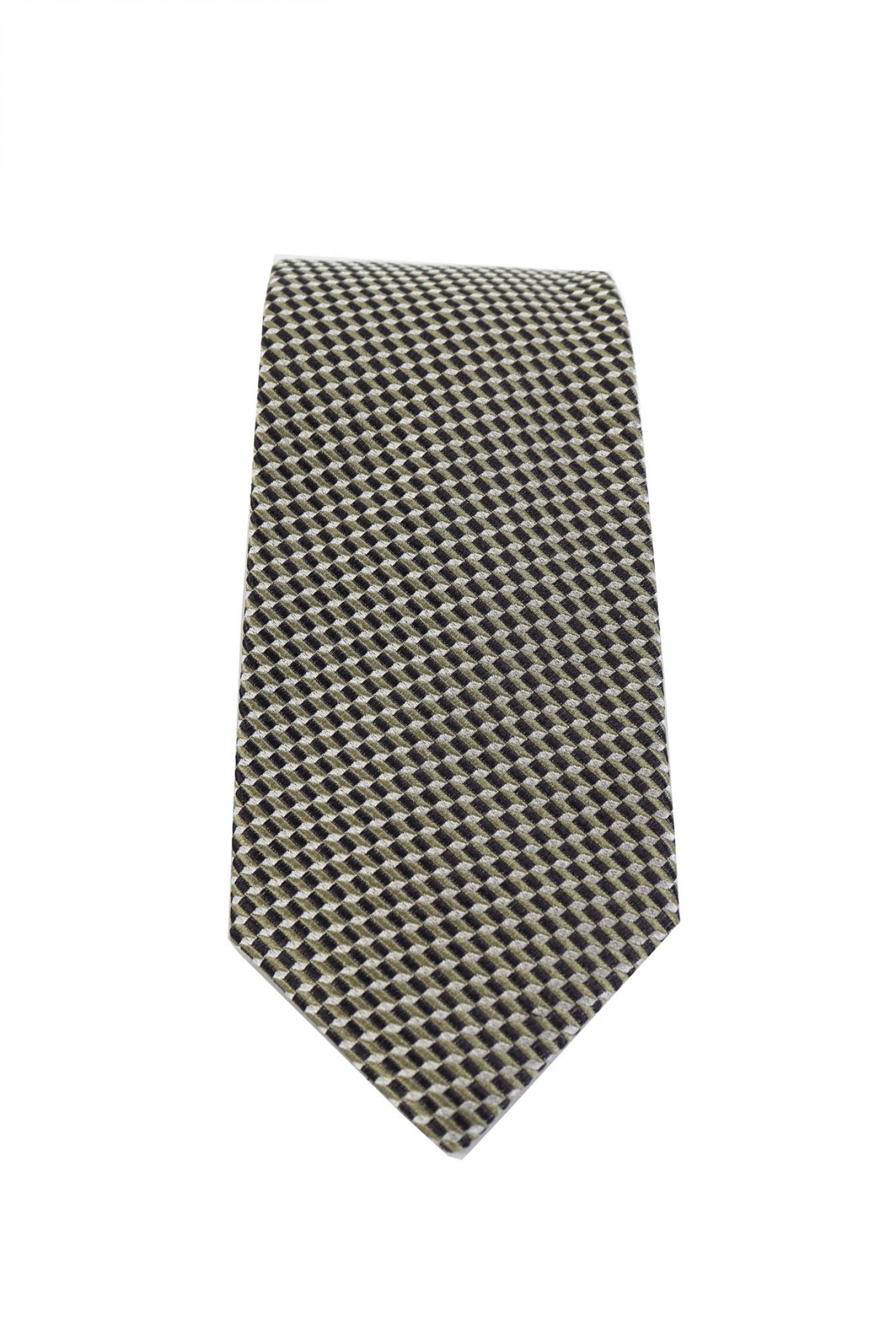 BOSS ΓΡΑΒΑΤΑ H-TIE 7.5CM-222 ΜΙΚΡΟΣΧΕΔΙΟ ΧΑΚΙ-ΜΑΥΡΟ