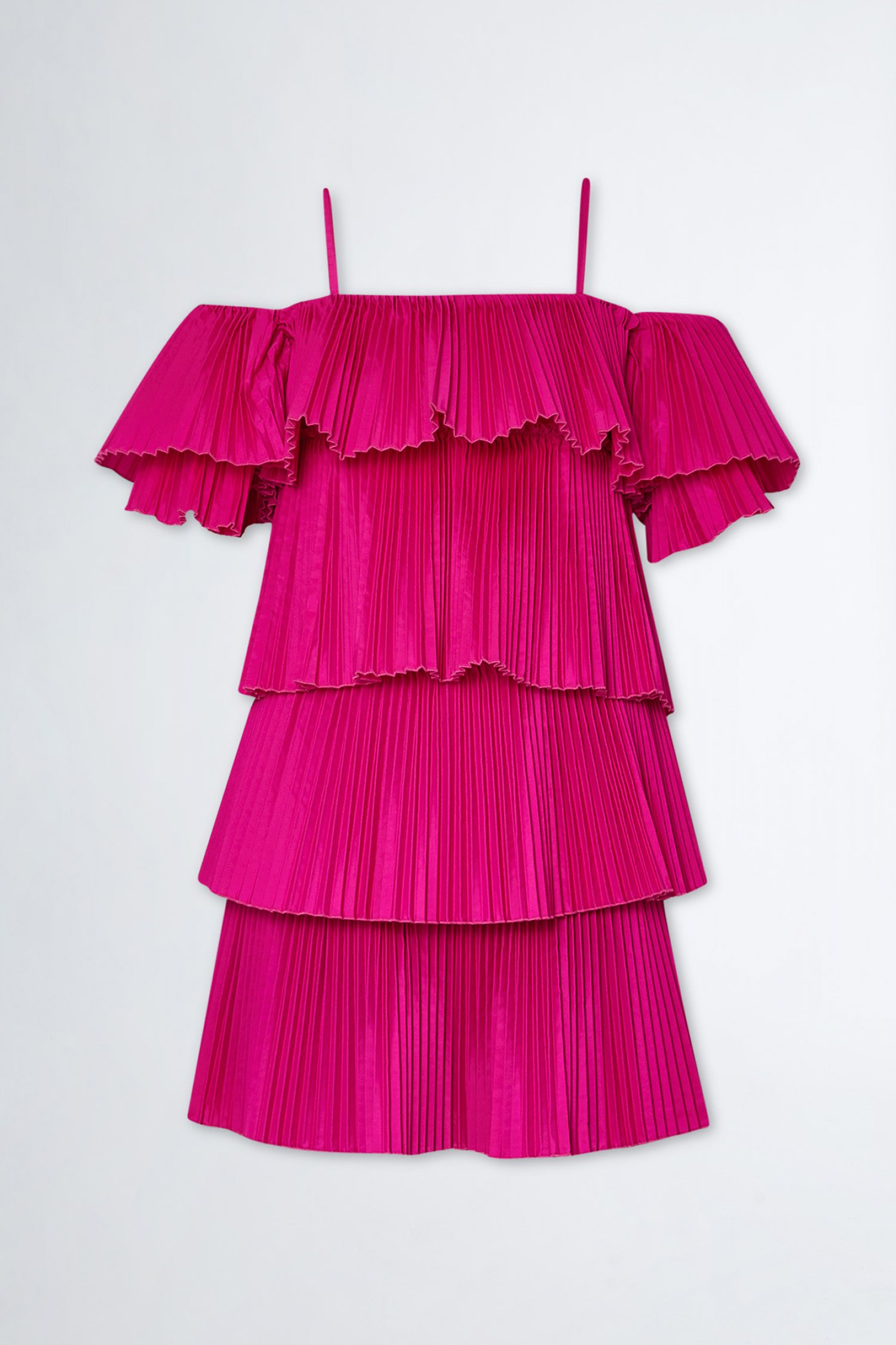 LIU -JO ΦΟΡΕΜΑ ΠΛΙΣΕ ΤΙΡΑΝΤΑ ΜΑΝΙΚΙ ΒΟΛΑΝ ΦΟΥΞΙΑ