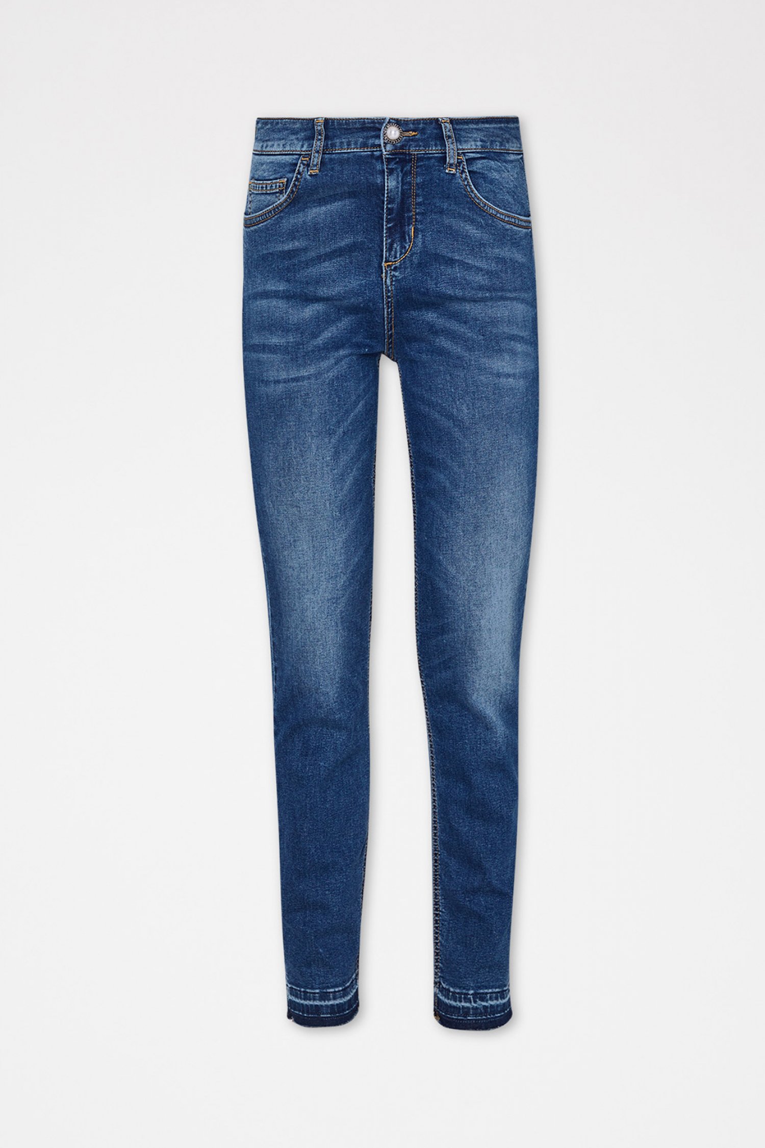 LIU -JO BETTER DENIM ΠΑΝΤΕΛΟΝΙ JEANS SKINNY FIT ΞΕΦΤΙΑ ΤΕΛΕΙΩΜΑ ΜΠΛΕ