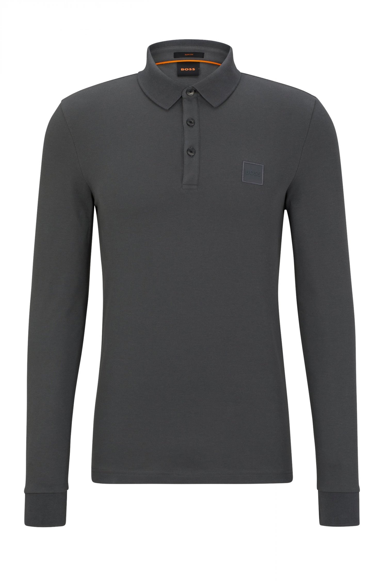 BOSS CASUAL POLO SLIM FIT PASSERBY ΓΚΡΙ