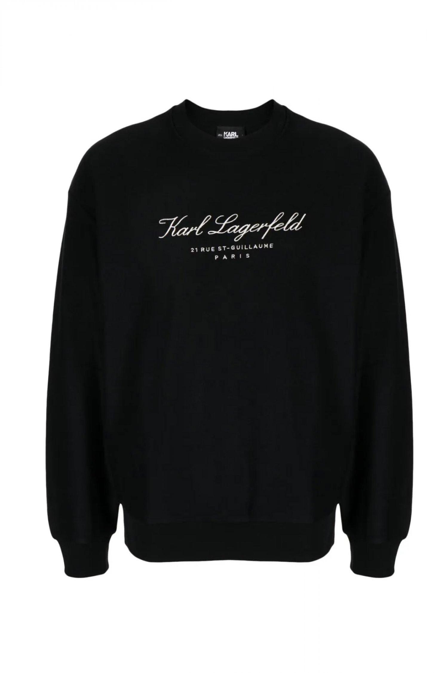 KARL LAGERFELD ΦΟΥΤΕΡ CREW NECK LOGO ΜΑΥΡΟ