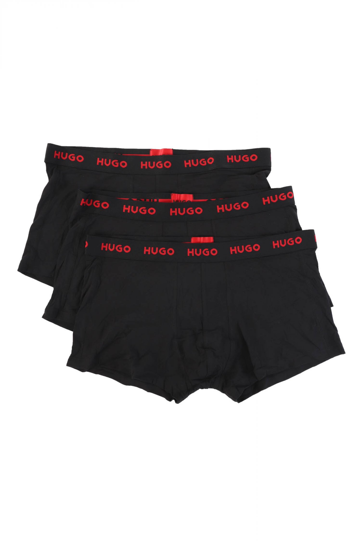 HUGO ΕΣΩΡΟΥΧΟ TRIPLET PACK TRUNKS COTTON STRETCH ΜΑΥΡΟ