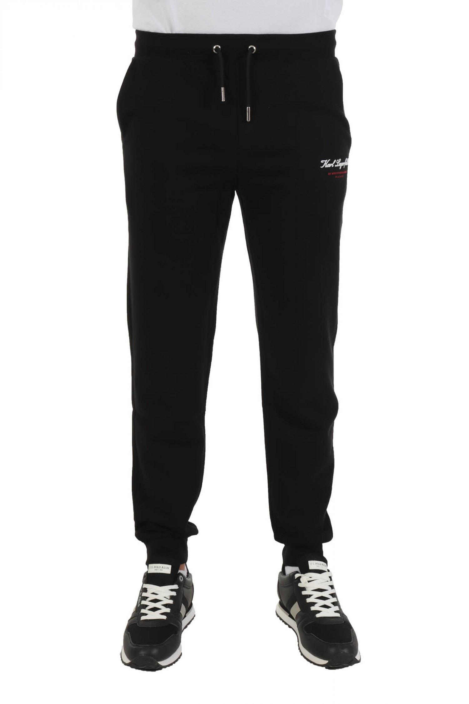 KARL LAGERFELD ΠΑΝΤΕΛΟΝΙ ΦΟΡΜΑ LOGO ΜΑΥΡΟ