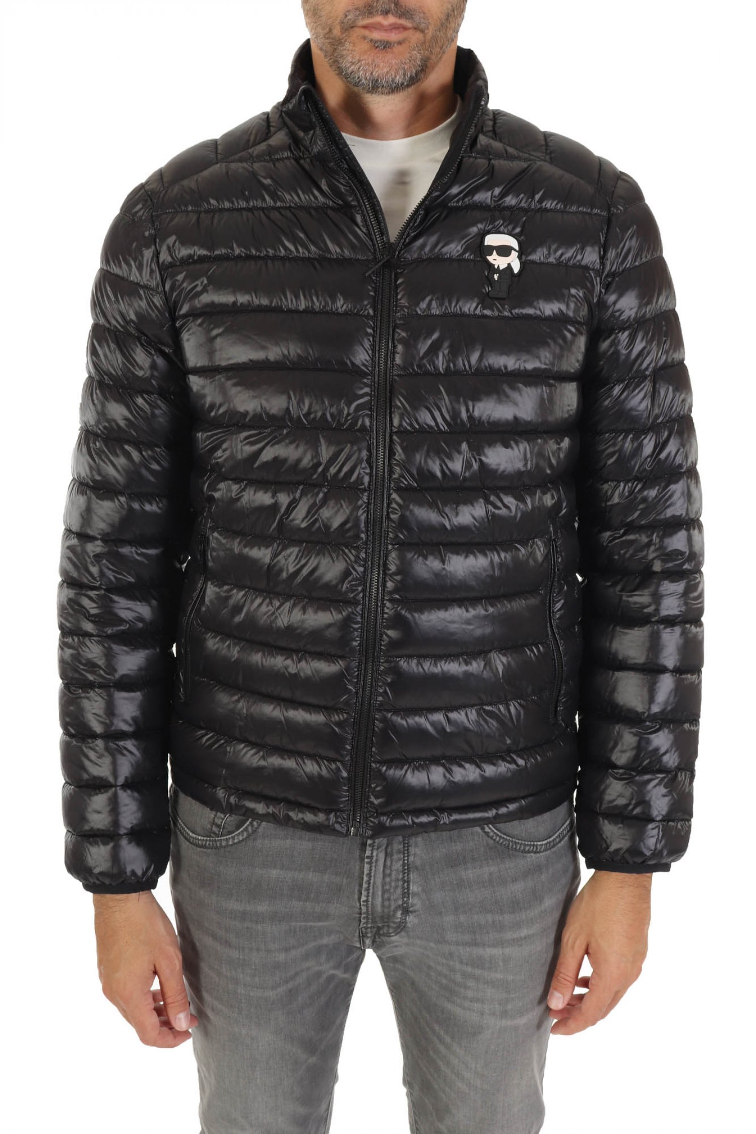 KARL LAGERFELD ΜΠΟΥΦΑΝ ΦΟΥΣΚΩΤΟ LOGO ΜΑΥΡΟ