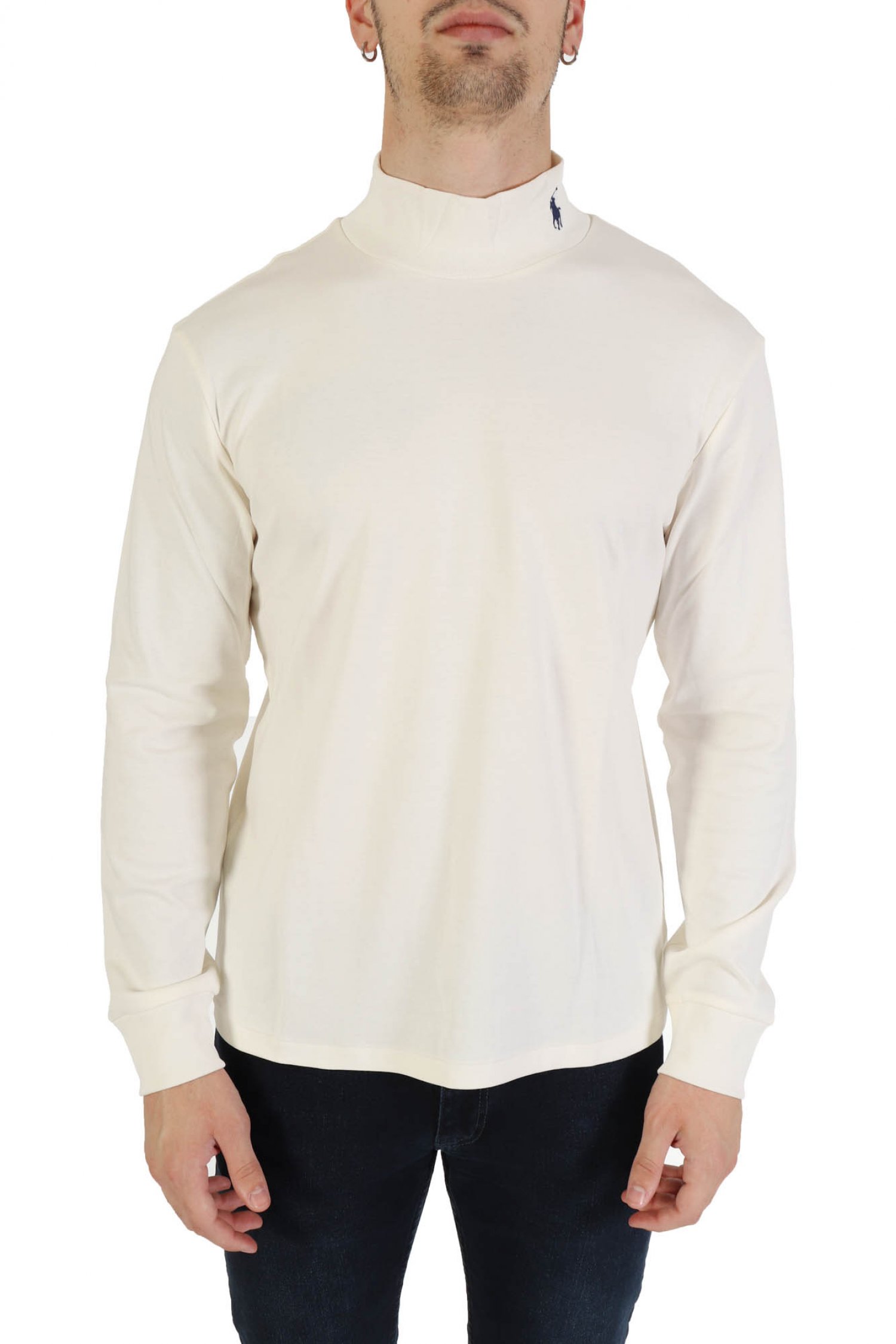 RALPH LAUREN T- SHIRT ΛΟΥΠΕΤΟ LOGO ΕΚΡΟΥ