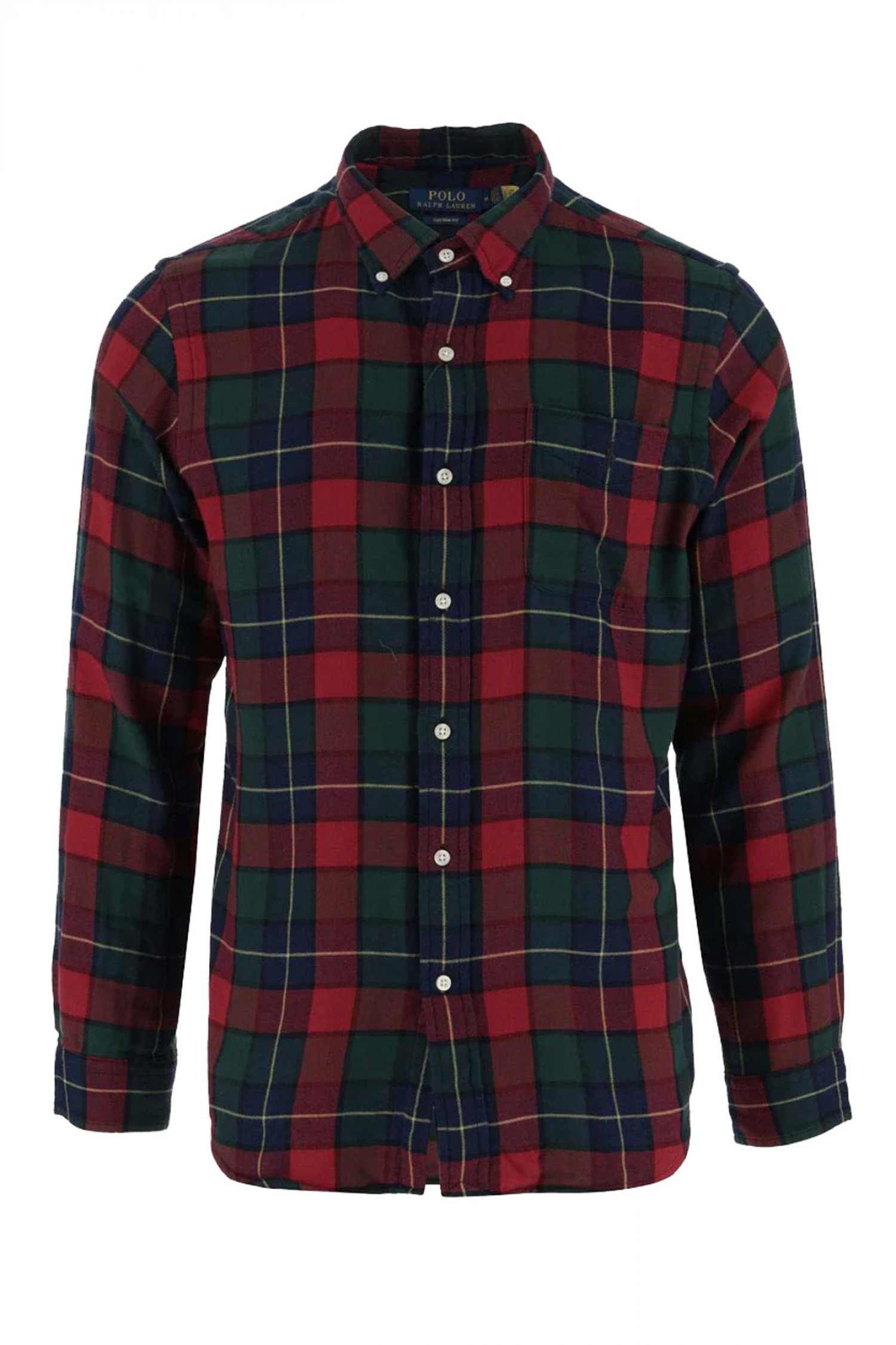 RALPH LAUREN ΠΟΥΚΑΜΙΣΟ ΚΑΡΩ BUTTON DOWN CUSTOM FIT MUTI ΚΟΚΚΙΝΟ