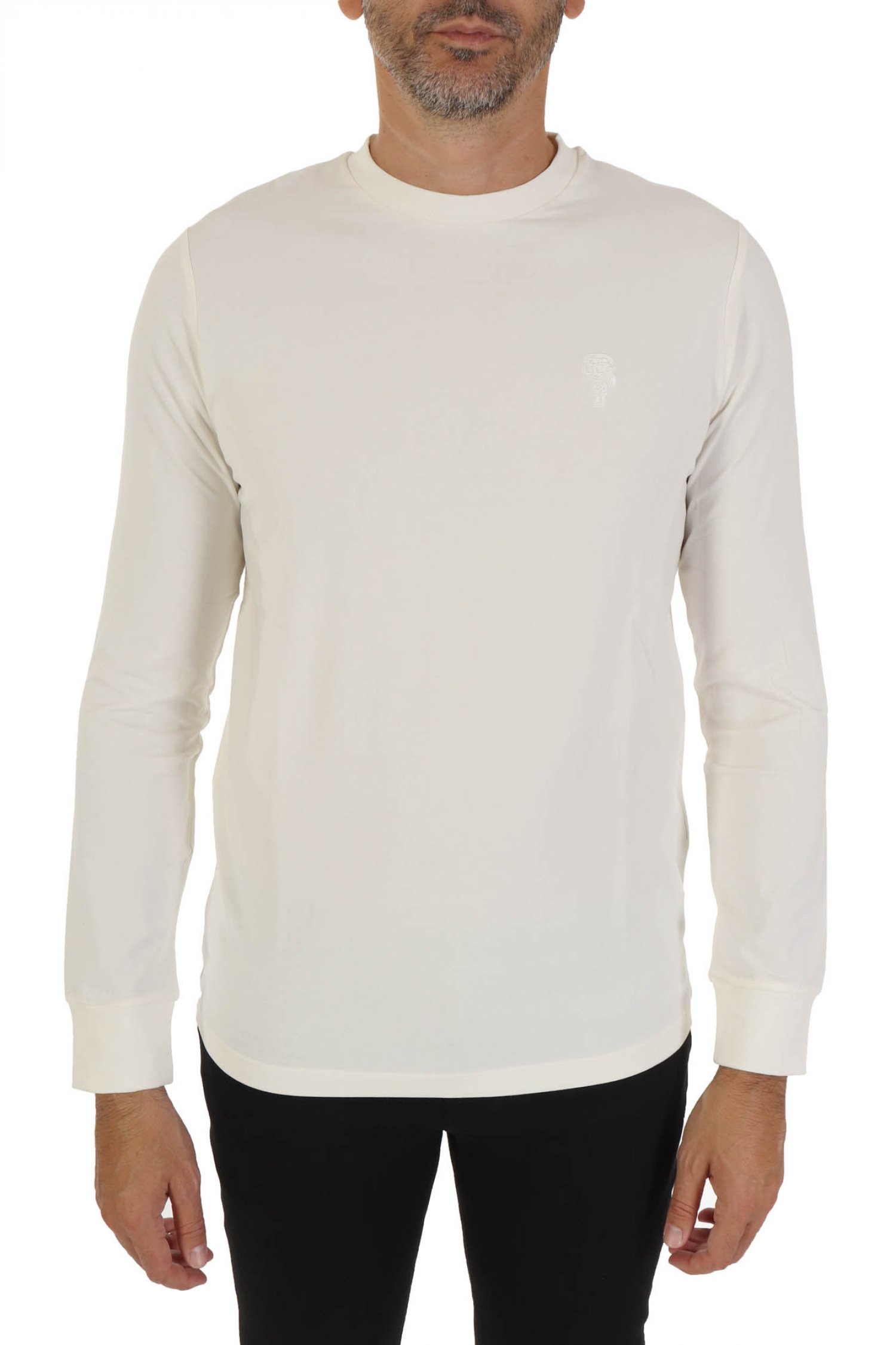 KARL LAGERFELD T-SHIRT LOGO ΕΚΡΟΥ