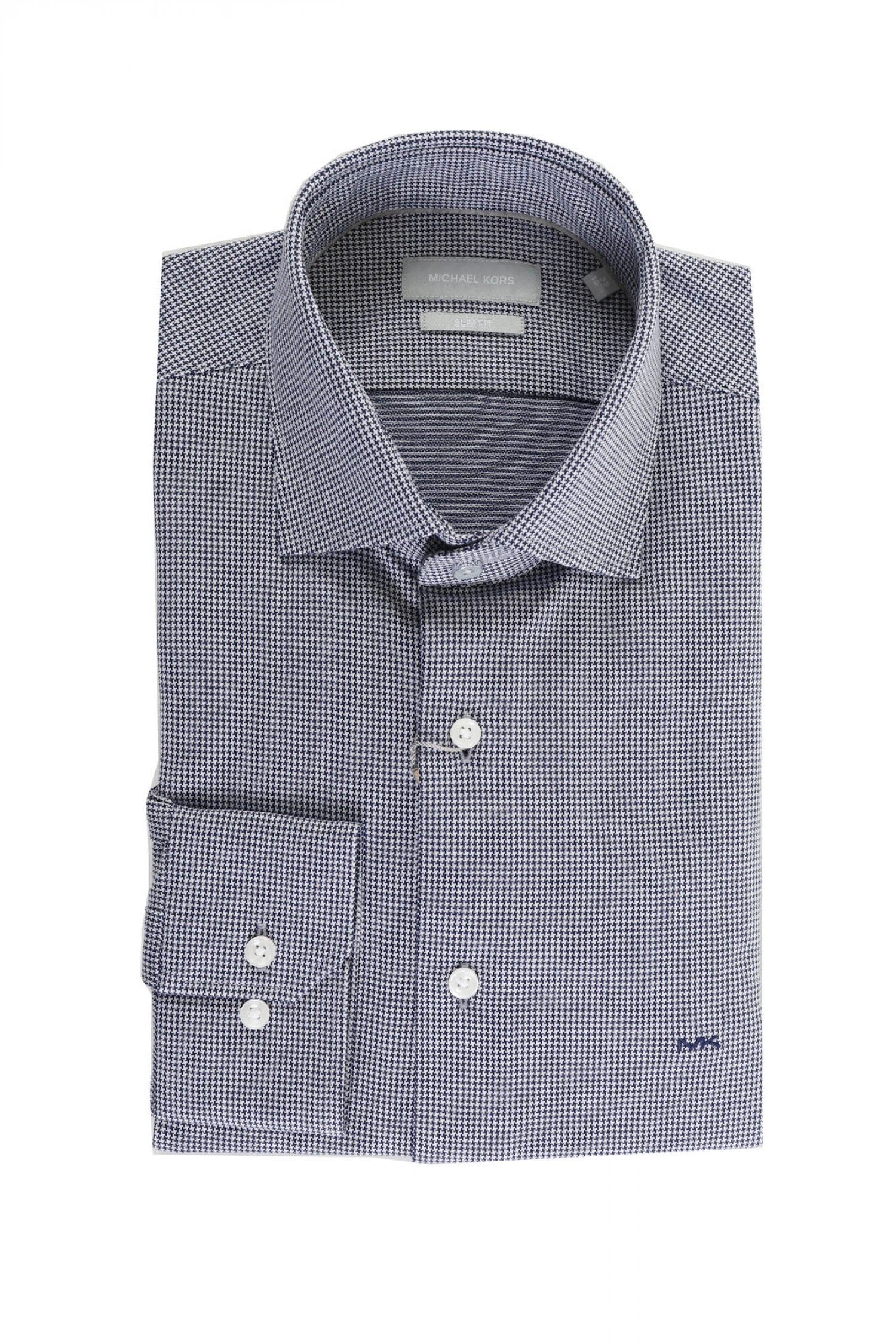 MICHAEL KORS MICHAEL KORS ΠΟΥΚΑΜΙΣΟ ΜΙΚΡΟΣΧΕΔΙΟ SLIM FIT ΜΠΛΕ