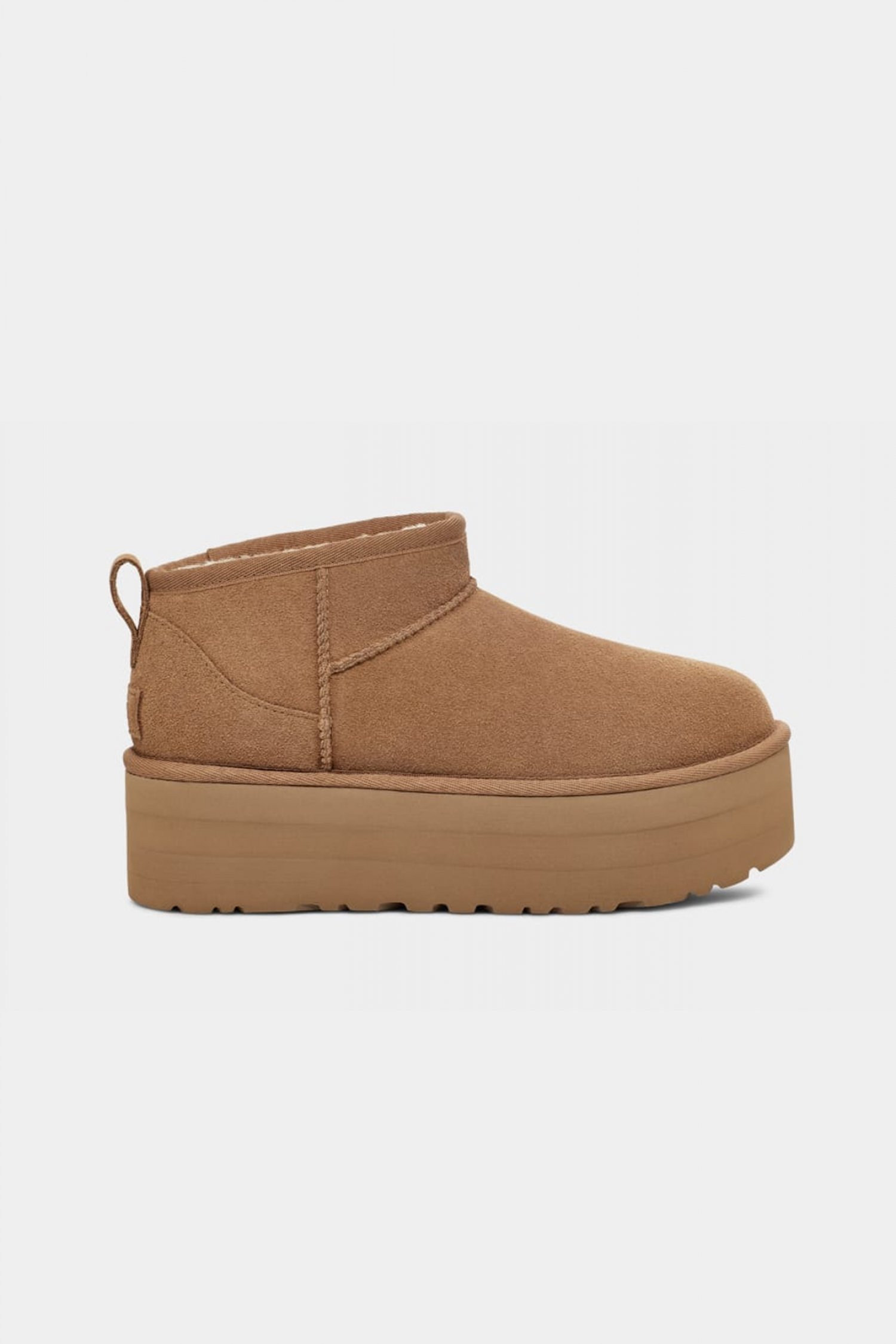 UGG ΠΑΠΟΥΤΣΙΑ ΜΠΟΤΑΚΙA CLASSIC ULTRA MINI PLATFORM LOGO ΤΑΜΠΑ
