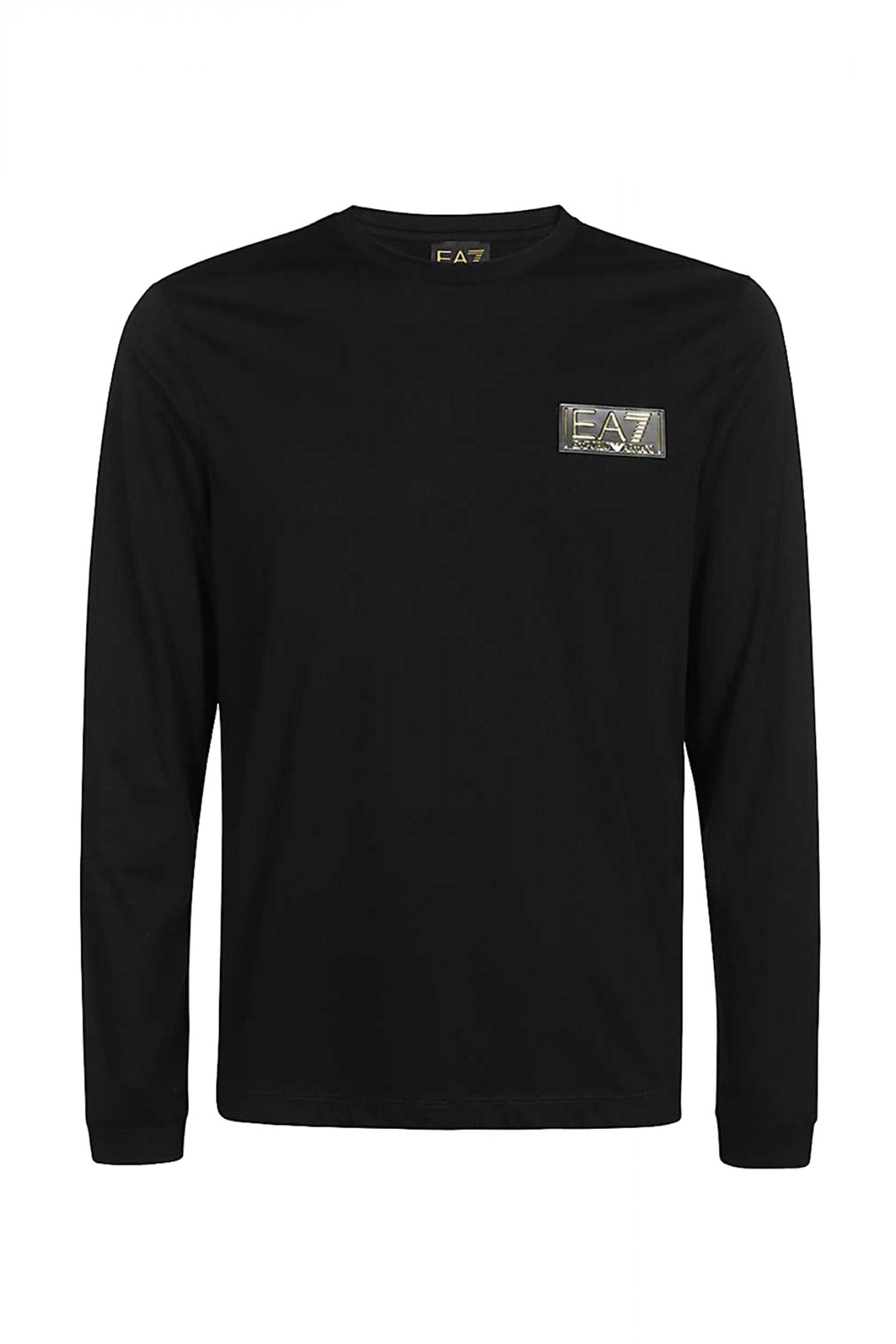 ARMANI 7 ARMANI 7 T-SHIRT LOGO ΜΑΥΡΟ-ΧΡΥΣΟ