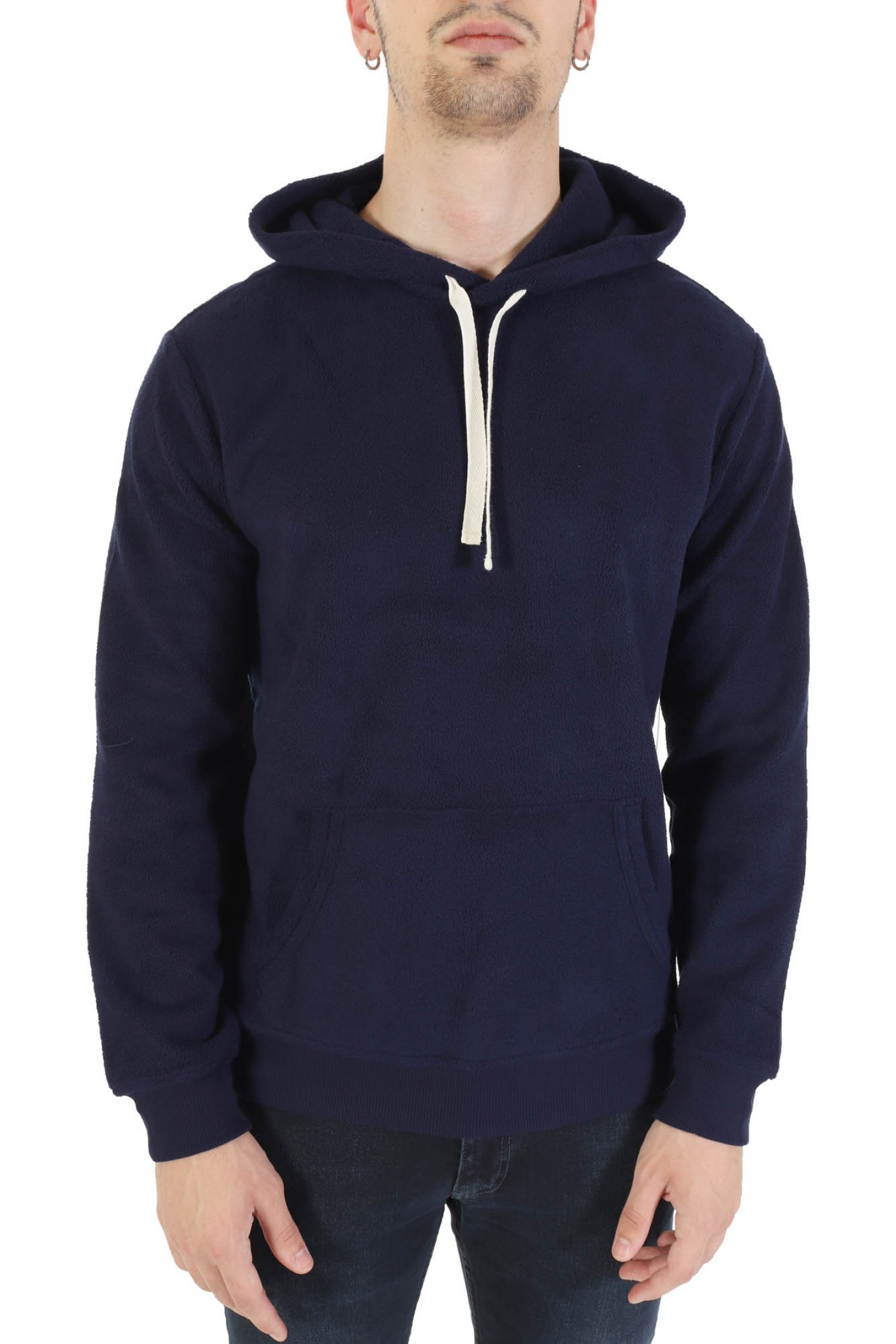 RALPH LAUREN ΦΟΥΤΕΡ HOODIE-SLEEP TOP LOGO ΜΠΛΕ