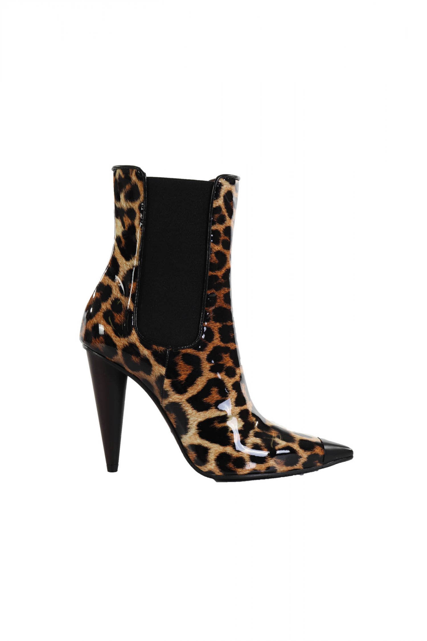 RAS RAS ΠΑΠΟΥΤΣΙΑ ΜΠΟΤΑΚΙΑ ANIMAL PRINT ΛΟΥΣΤΡΙΝΙ ΜΑΥΡΟ/ΚΑΦΕ