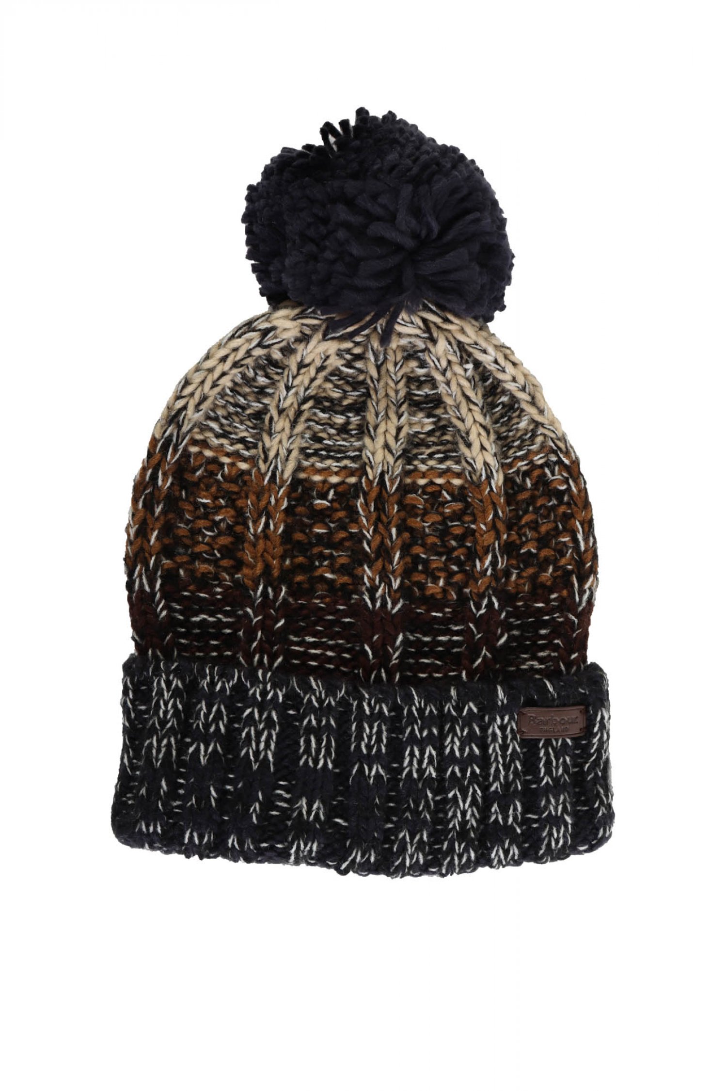 BARBOUR BARBOUR ΣΚΟΥΦΟΣ ΠΛΕΚΤΟ HARLOW ΜΑΥΡΟ-ΚΑΦΕ-ΓΚΡΙ