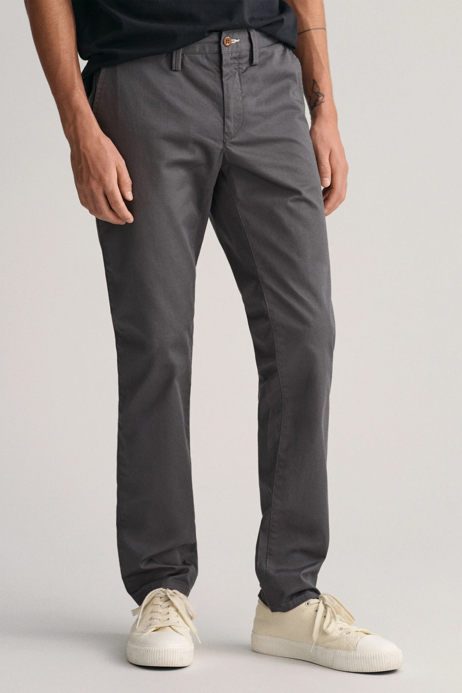 GANT ΠΑΝΤΕΛΟΝΙ CHINO SLIM TWILL ΑΝΘΡΑΚΙ