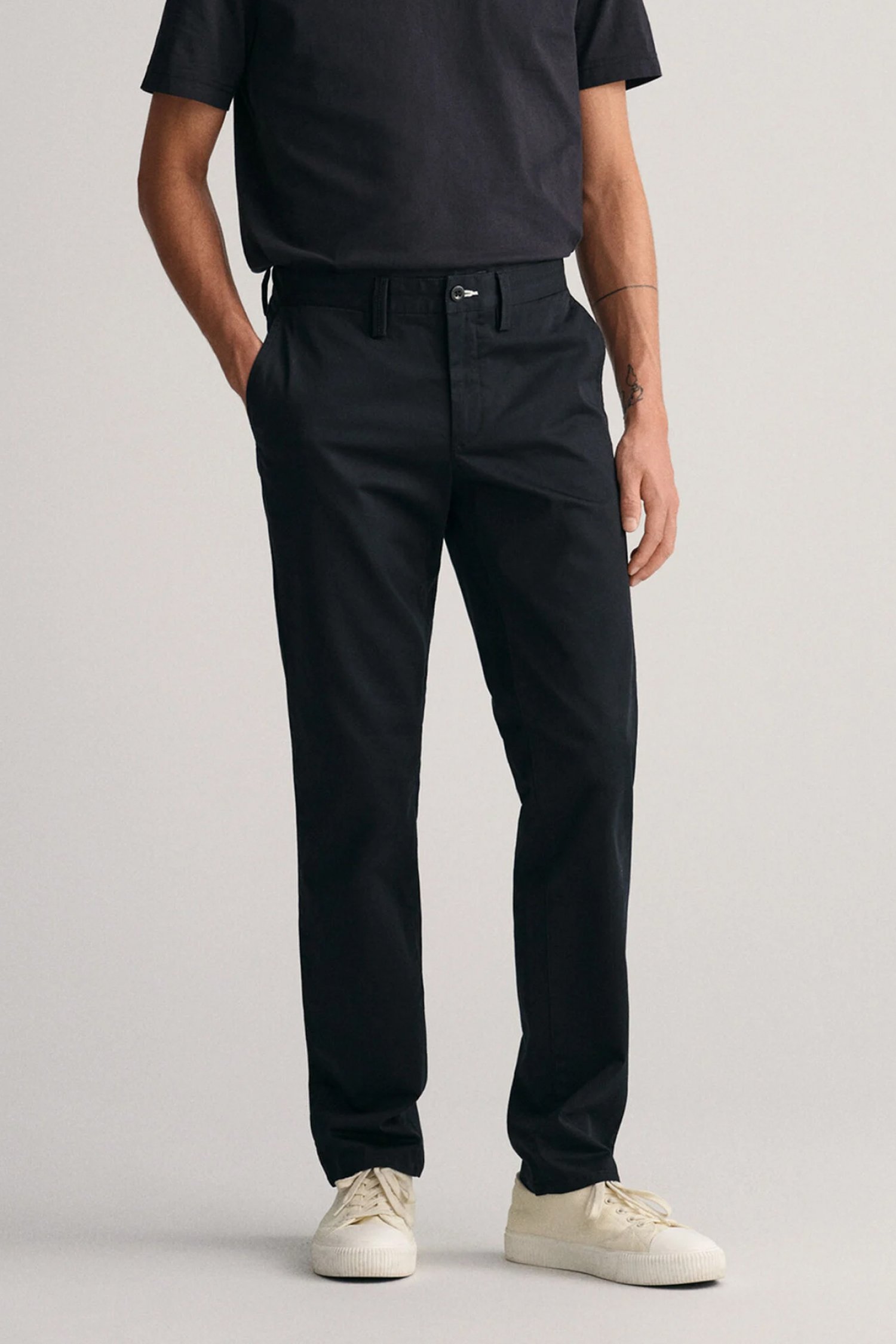 GANT ΠΑΝΤΕΛΟΝΙ CHINO SLIM TWILL ΜΑΥΡΟ