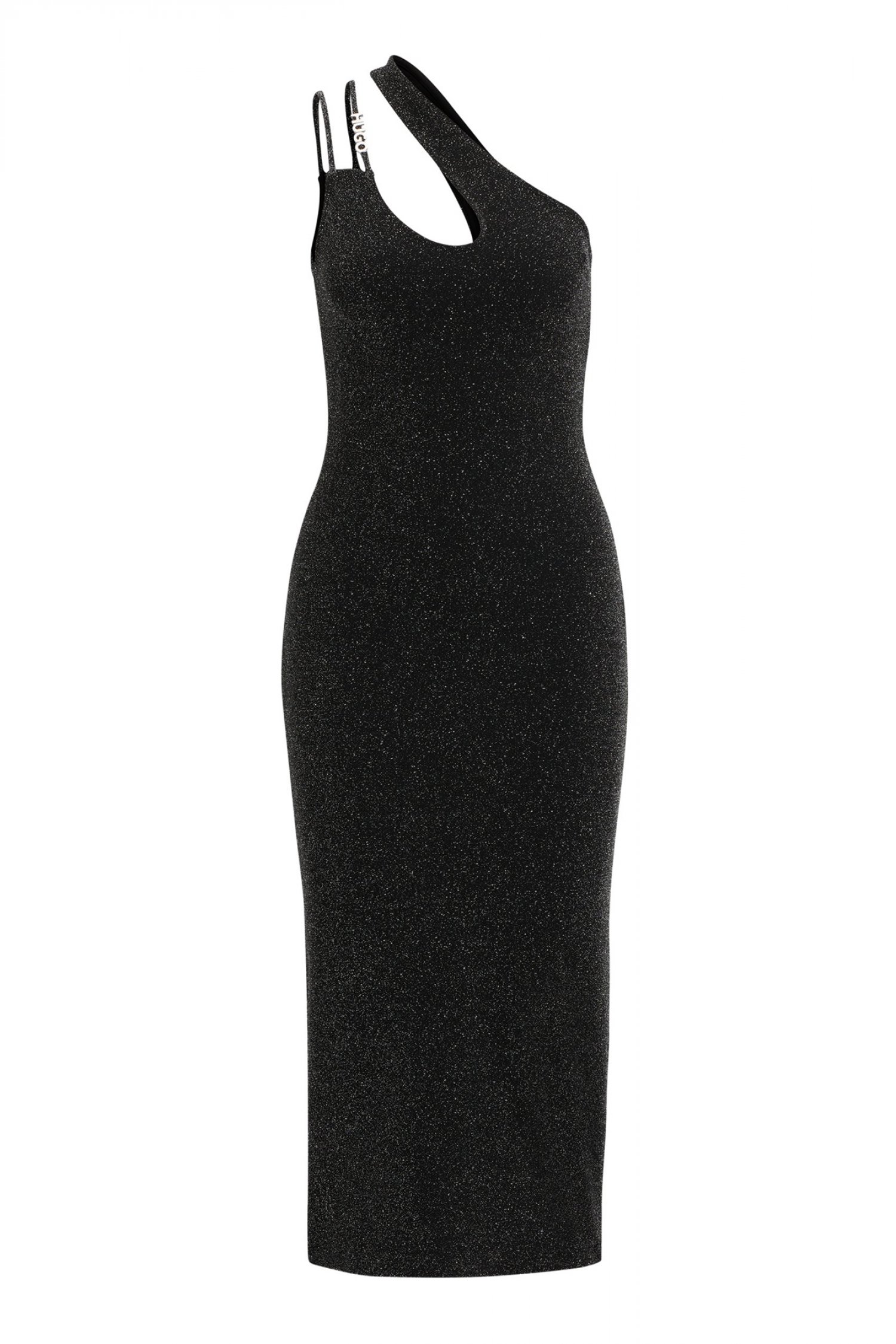 HUGO ΦΟΡΕΜΑ MIDI NATHENE ΤΙΡΑΝΤΑ LOGO ΑΣΗΜΙ