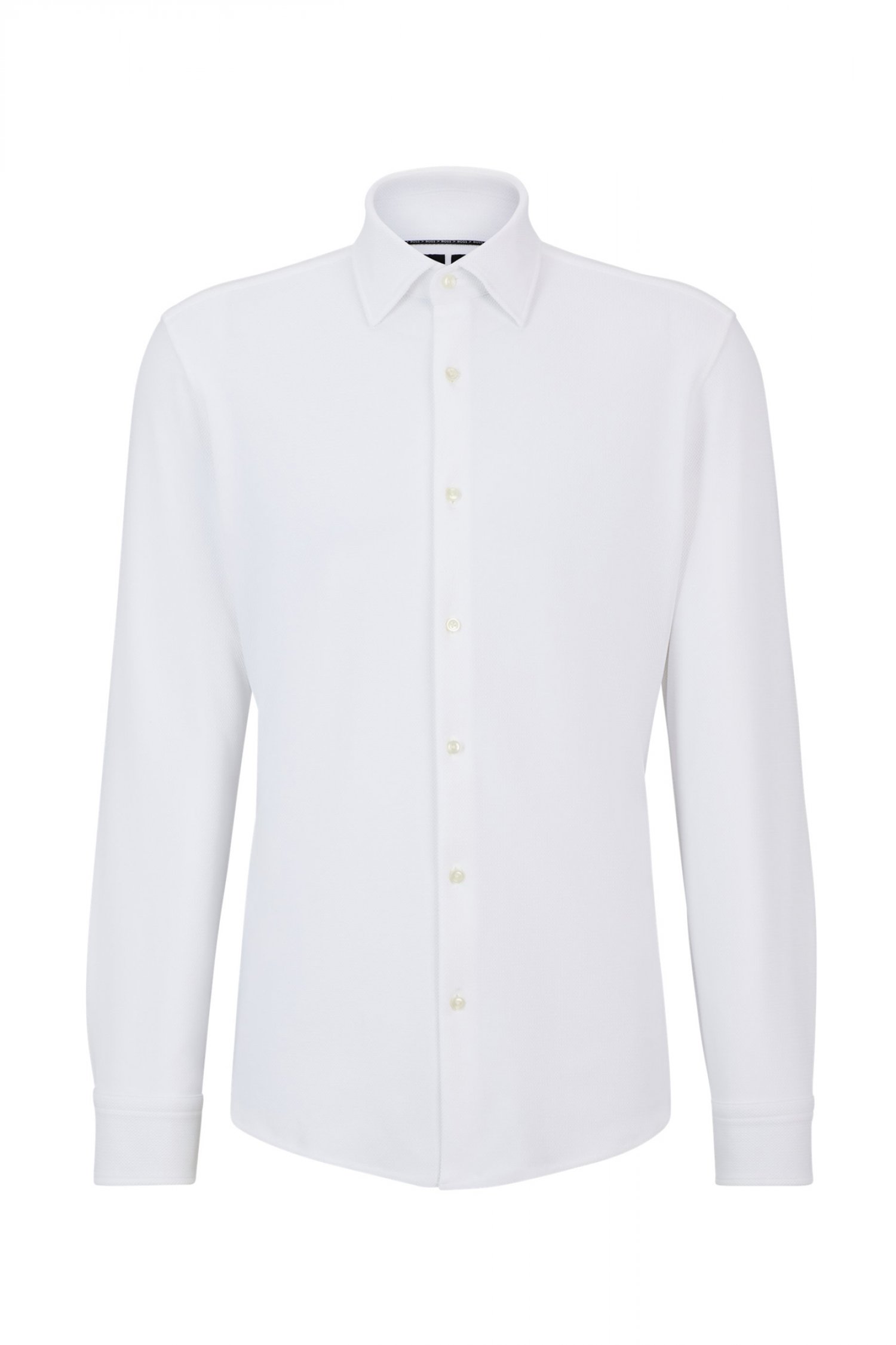 BOSS ΠΟΥΚΑΜΙΣΟ REGULAR FIT ΜΙΚΡΟΣΧΕΔΙΟ P-JOE-KENT-C1-222 ΛΕΥΚΟ