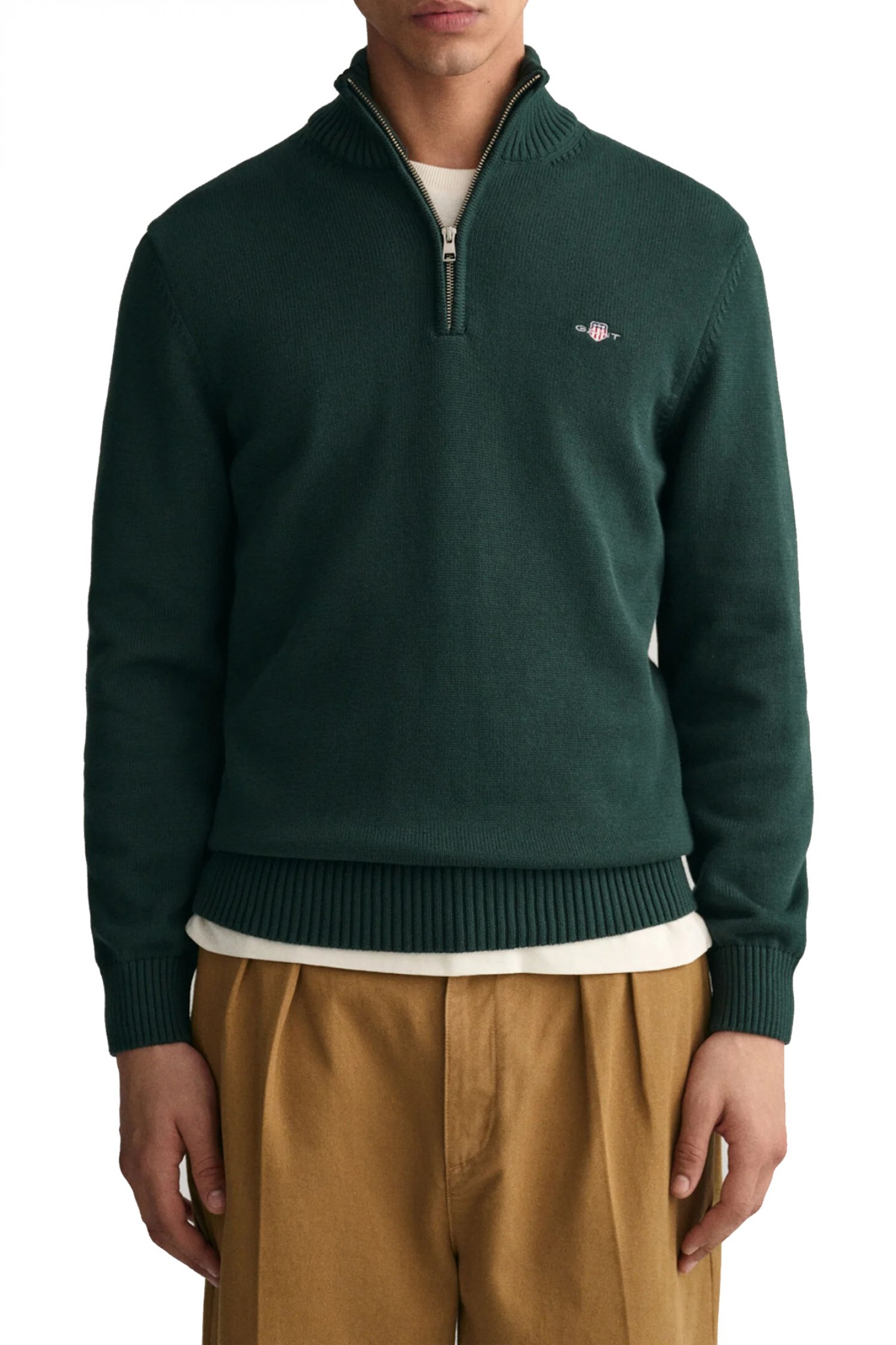 GANT ΠΛΕΚΤΟ CASUAL COTTON HALF ZIP ΚΥΠΑΡΙΣΣΙ