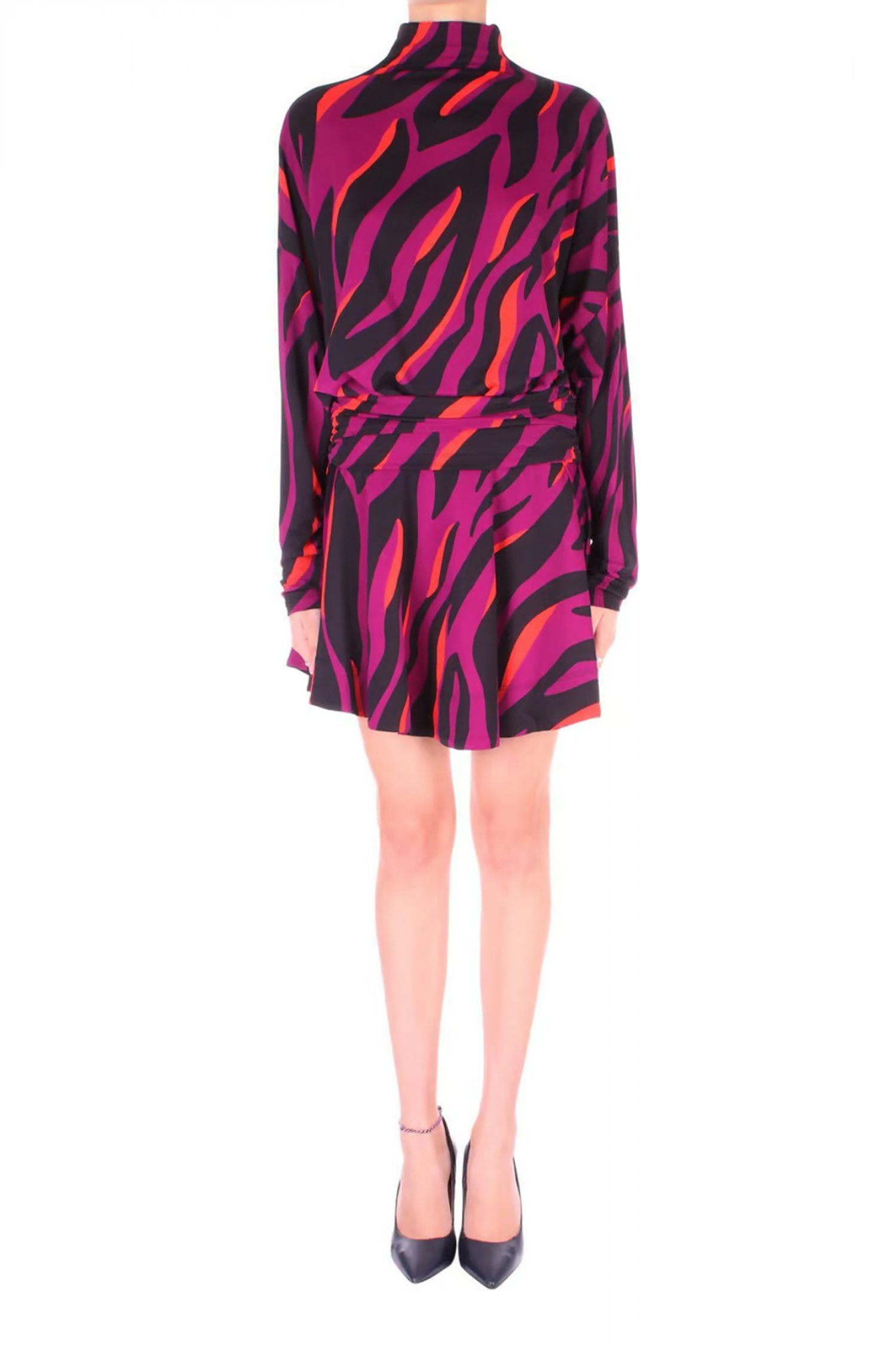 PINKO ΦΟΡΕΜΑ ATOM ΜΙΝΙ ΖΙΒΑΓΚΟ ΕΜΠΡΙΜΕ ΜΑΥΡΟ/ΜΩΒ