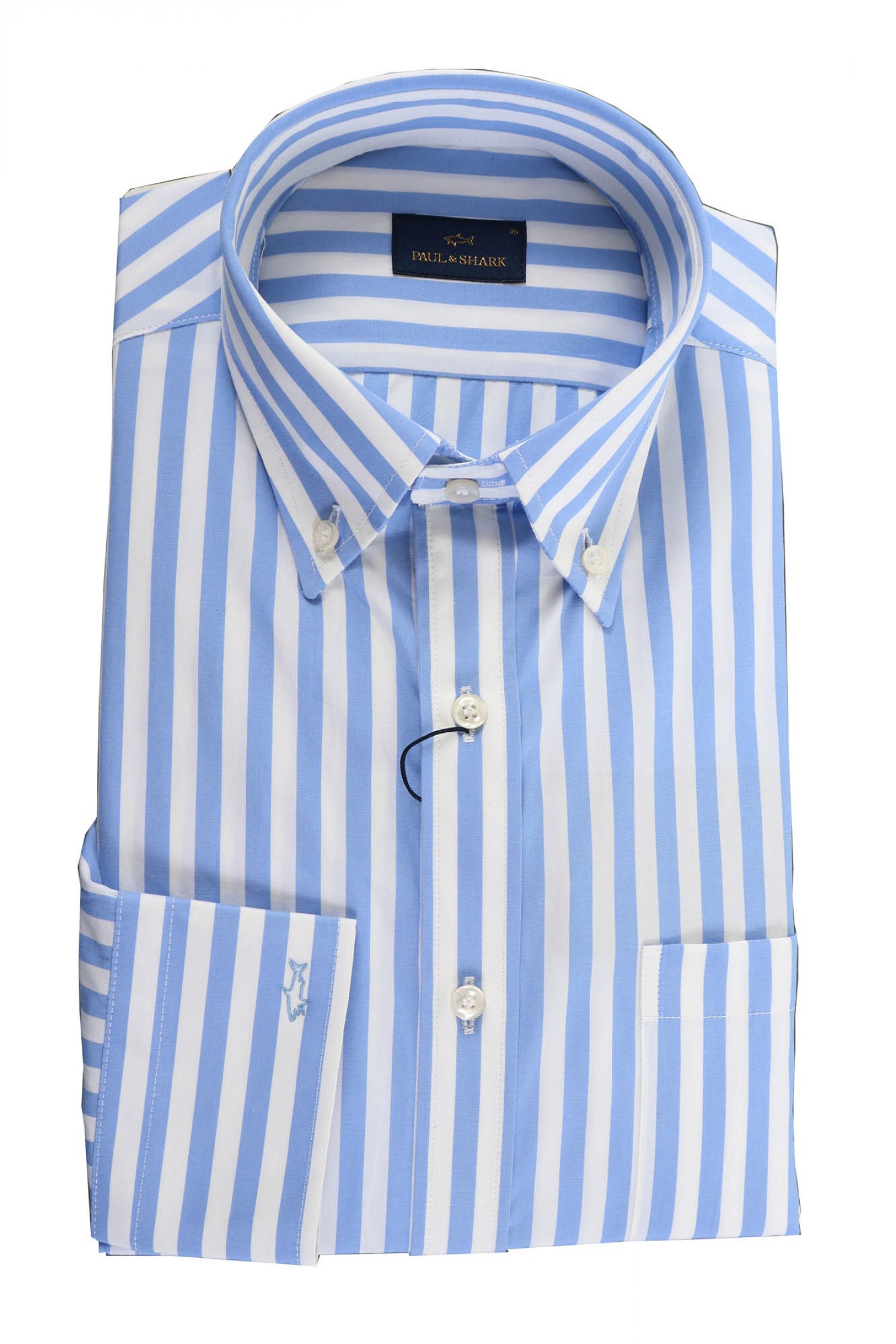 PAUL&SHARK PAUL&SHARK ΠΟΥΚΑΜΙΣΟ BUTTON DOWN ΡΙΓΕ ΛΕΥΚΟ-ΣΙΕΛ