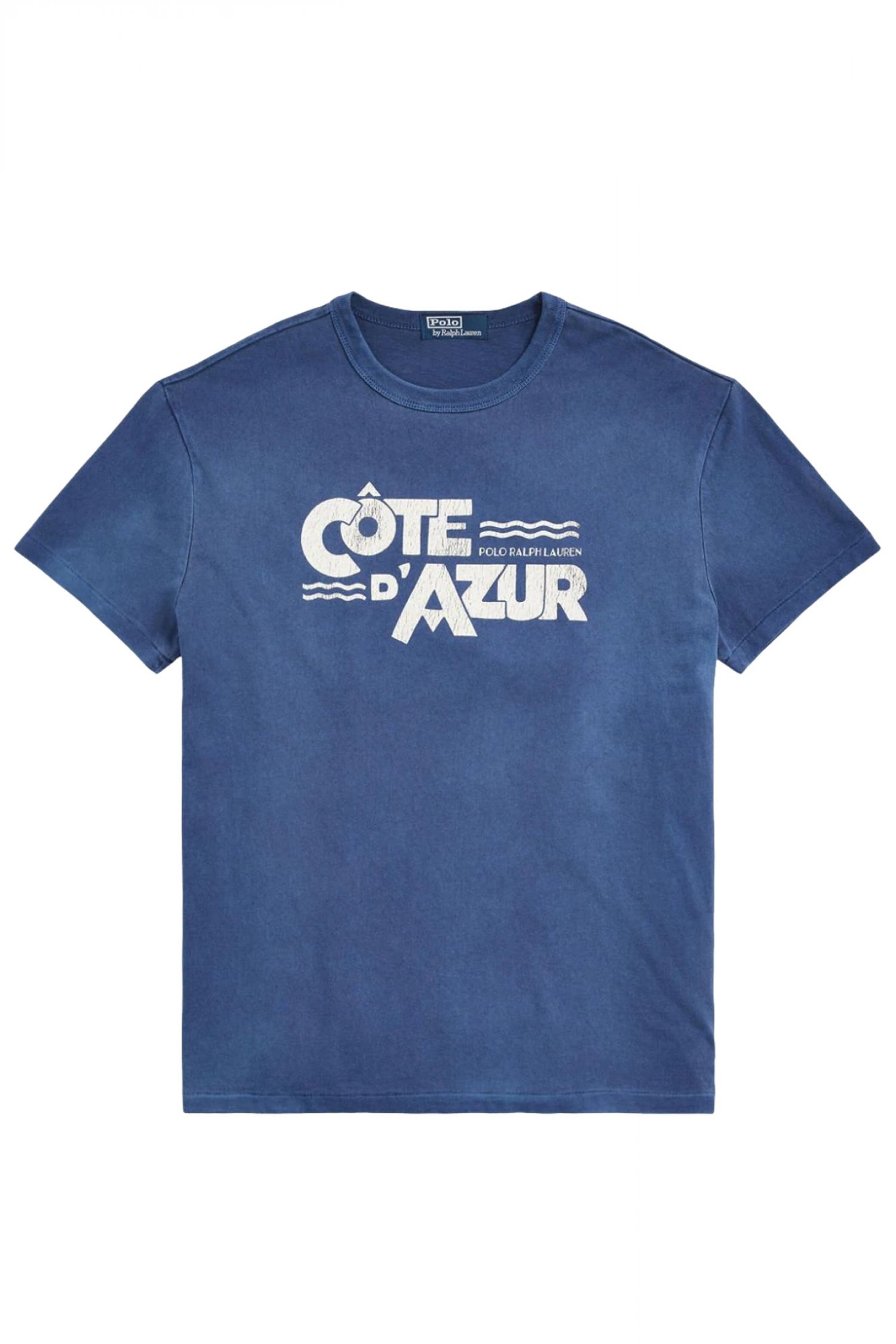 RALPH LAUREN T- SHIRT CLASSIC FIT COTE D AZURE ΜΠΛΕ