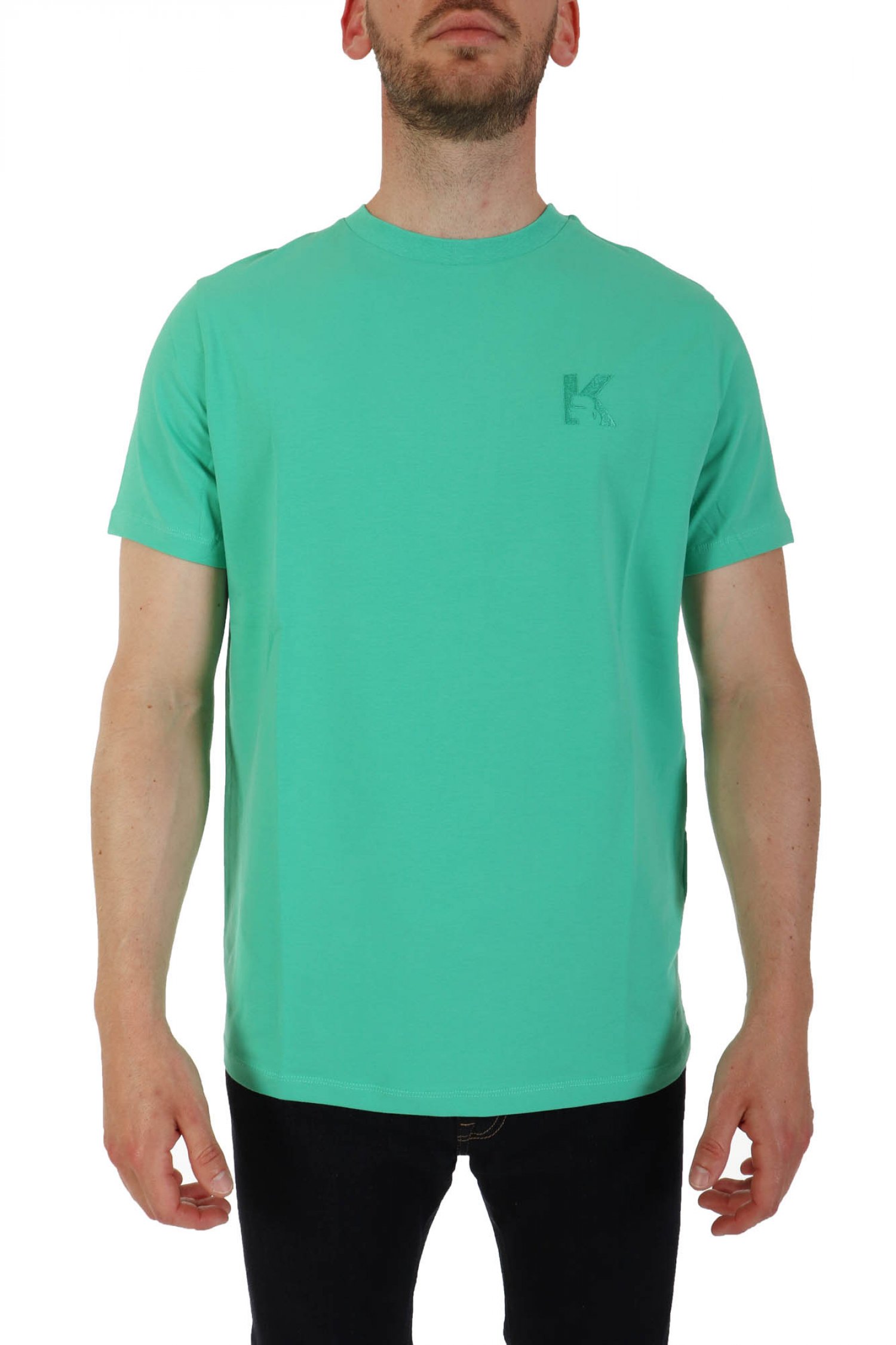 KARL LAGERFELD T-SHIRT LOGO ΠΡΑΣΙΝΟ