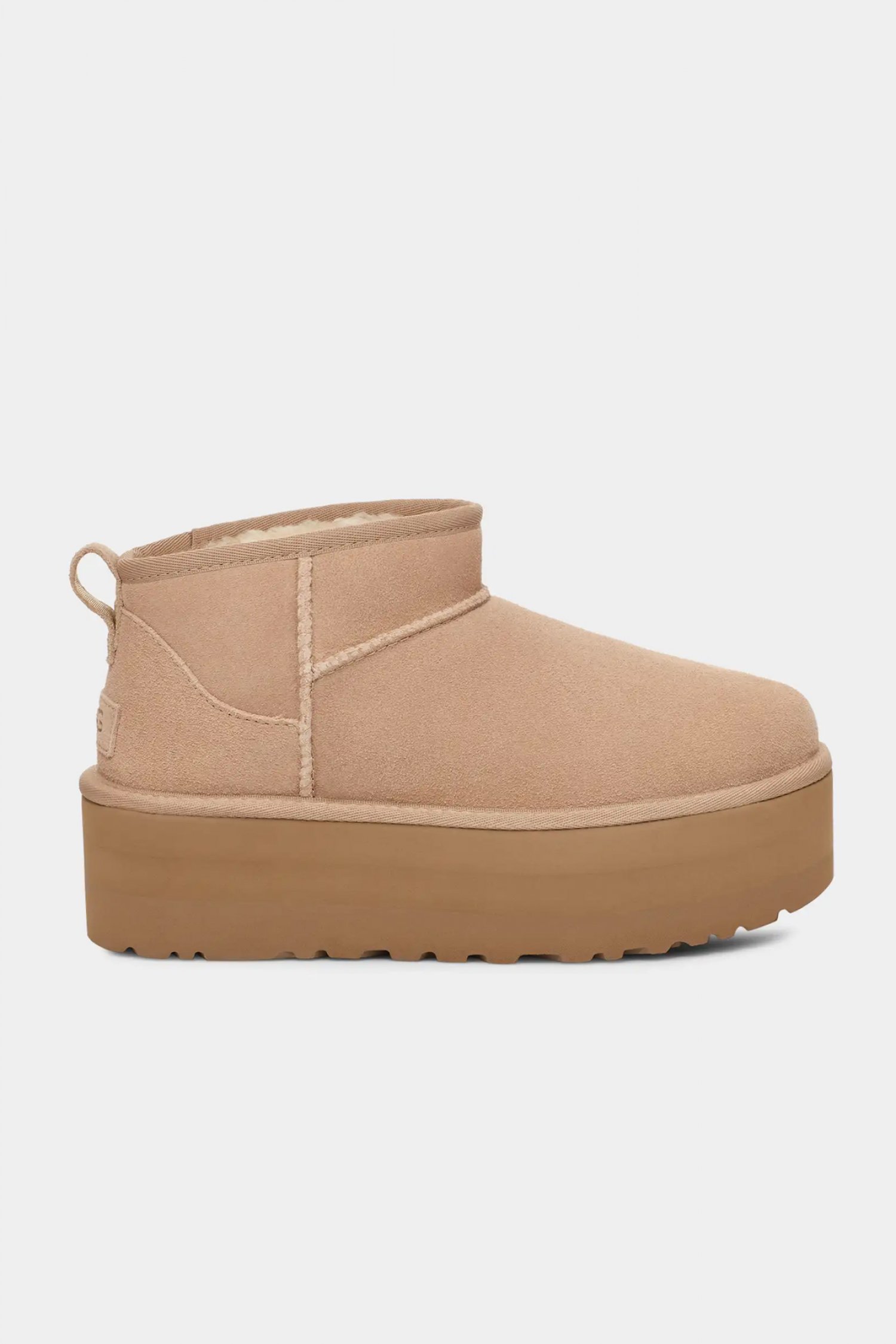 UGG UGG ΠΑΠΟΥΤΣΙΑ ΜΠΟΤΑΚΙΑ CLASSIC ULTRA MINI PLATFORM ΜΠΕΖ