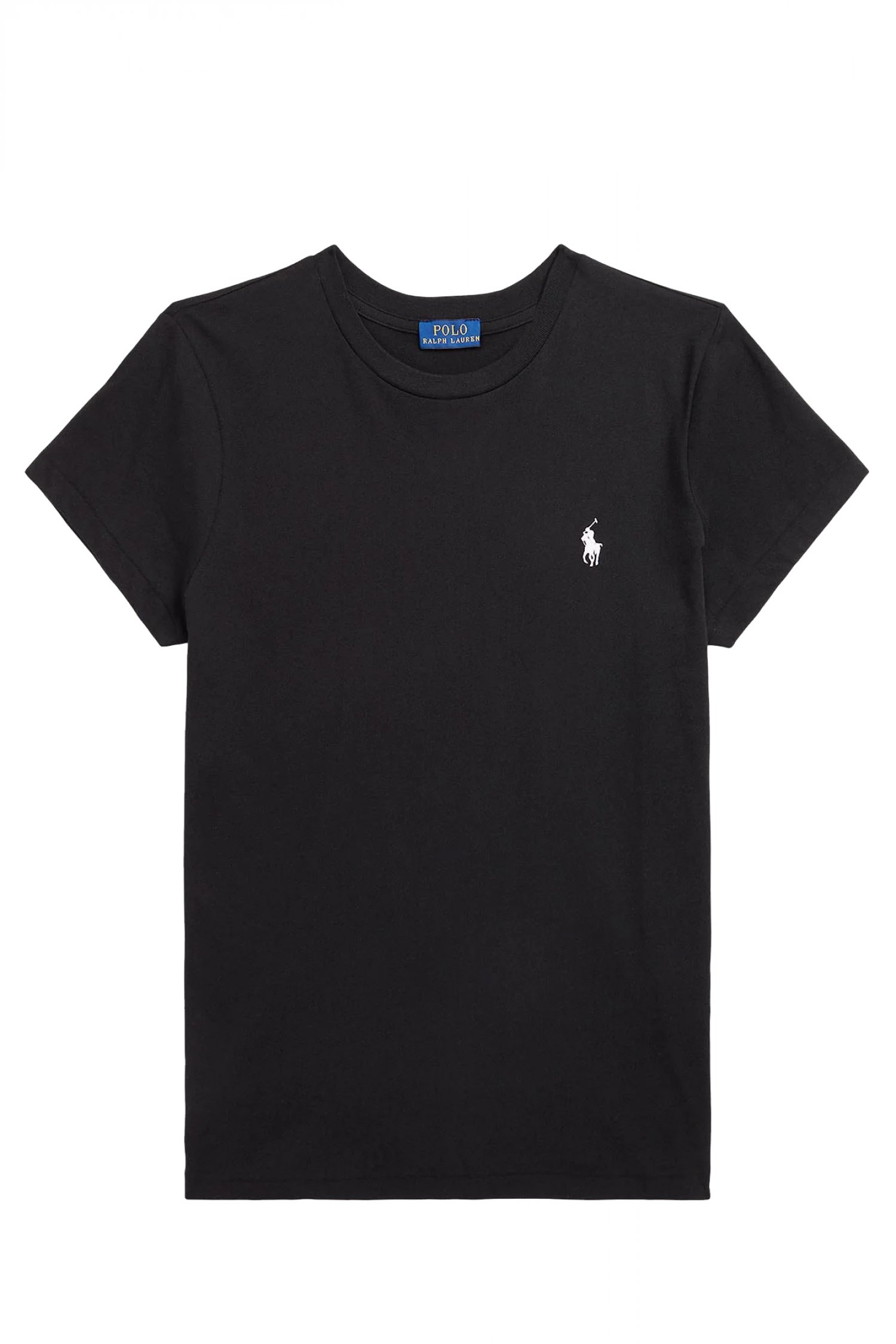 RALPH LAUREN T-SHIRT ΛΑΙΜΟΚΟΨΗ LOGO ΜΑΥΡΟ