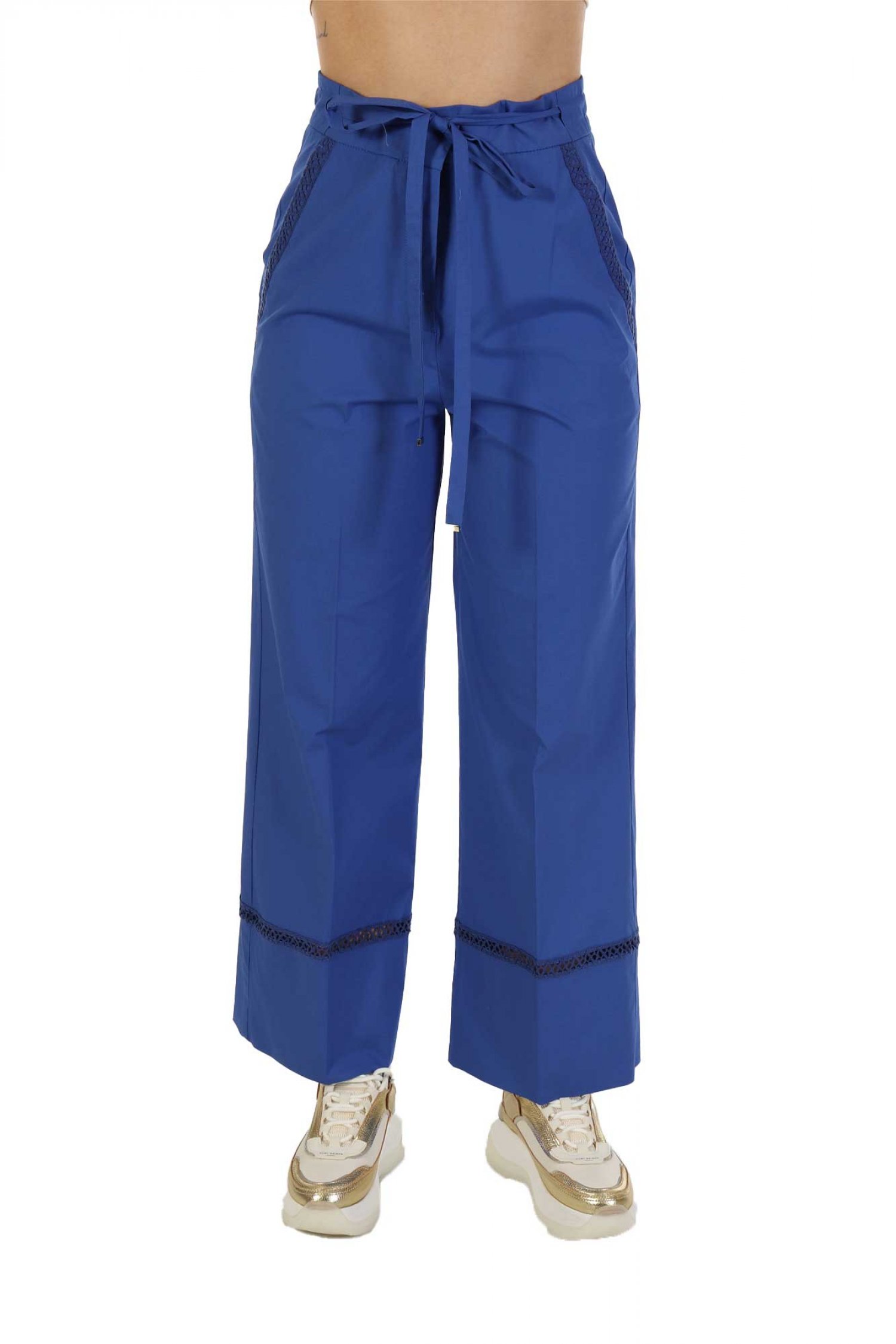 MARELLA SPORT ΠΑΝΤΕΛΟΝΙ CHINO NIGELLA ΔΕΣΙΜΟ ΜΕΣΗ ΛΕΠΤΟΜΕΡΕΙΑ ΤΣΕΠΗ ΜΠΛΕ ΗΛΕΚΤΡΙΚ