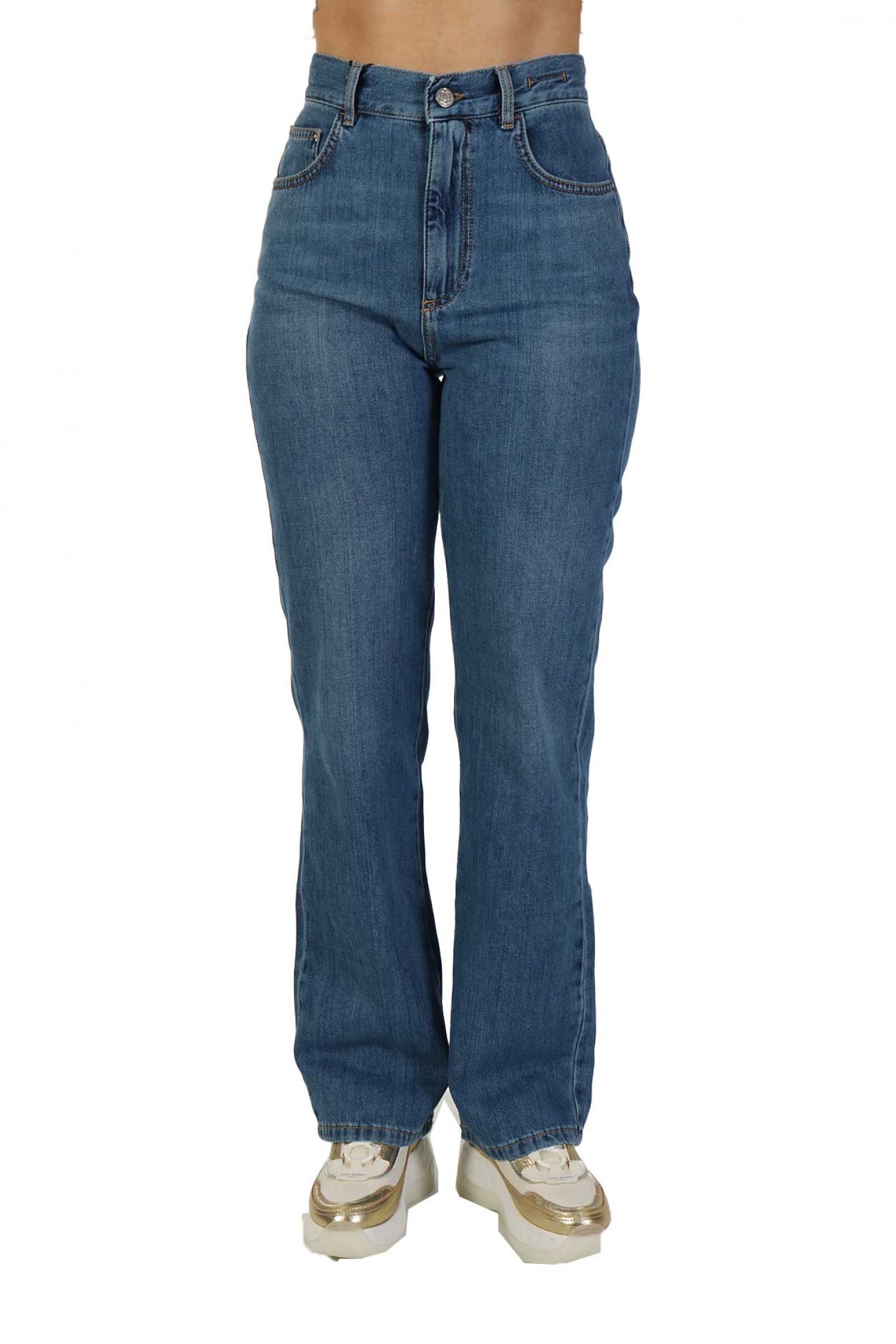 MARELLA DENIM ΠΑΝΤΕΛΟΝΙ JEANS WLEG1 WIDE LEG ΜΠΛΕ