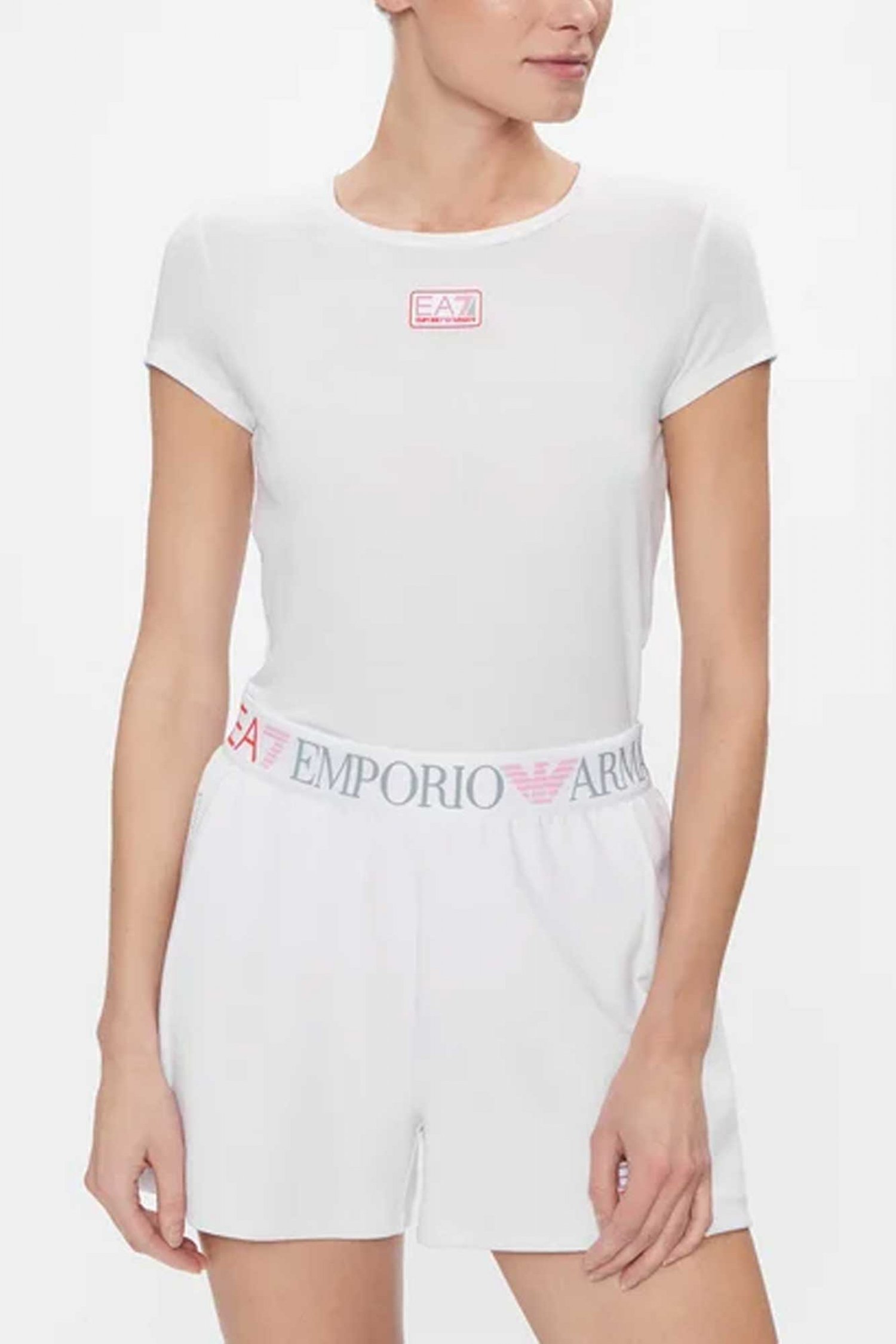 ARMANI 7 T-SHIRT LOGO ΛΕΠΤΟΜΕΡΕΙΑ ΠΛΑΤΗ ΛΕΥΚΟ