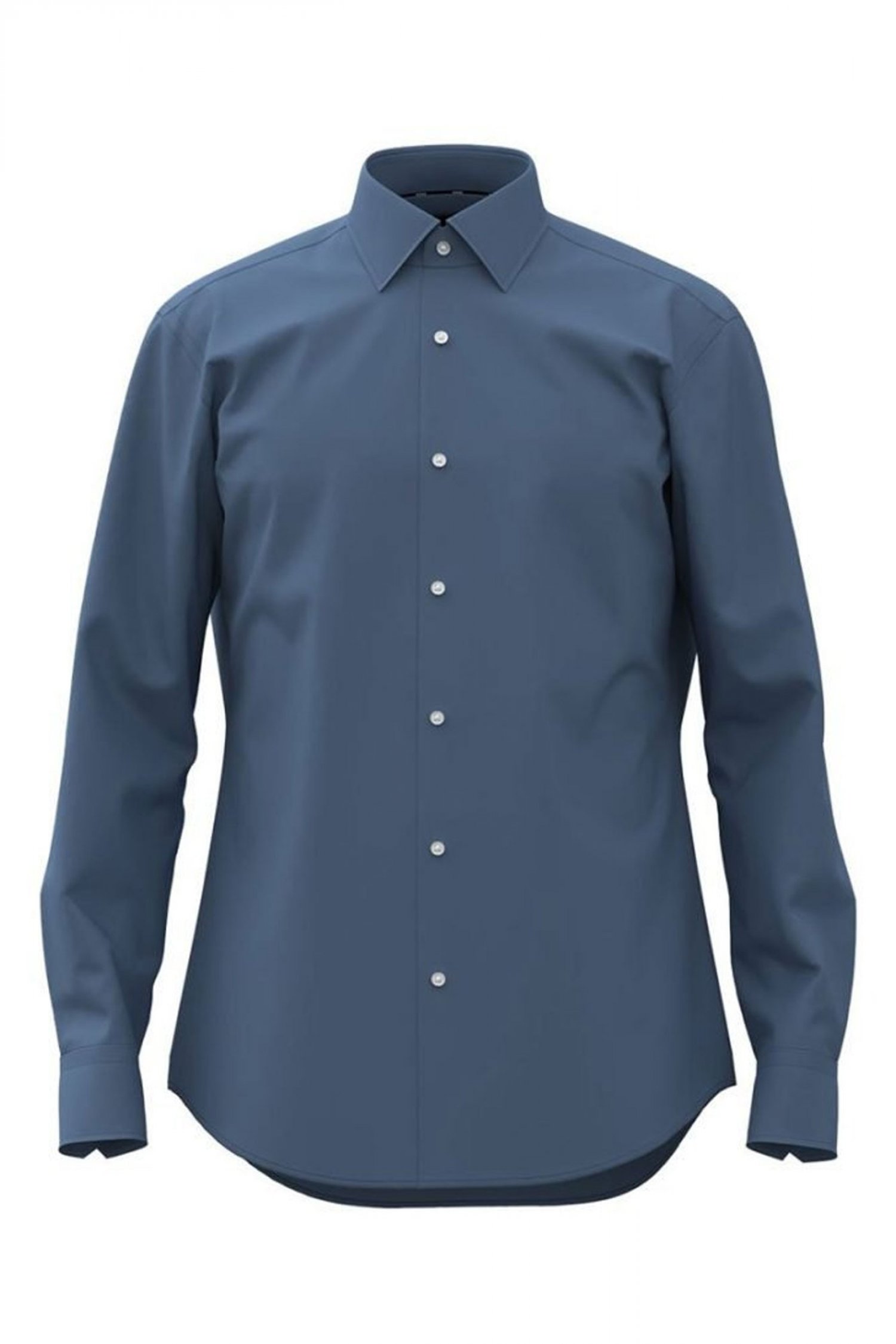 BOSS ΠΟΥΚΑΜΙΣΟ REGULAR FIT STRETCH EASY IRON H-JOE-kent-C1-214 ΣΙΕΛ