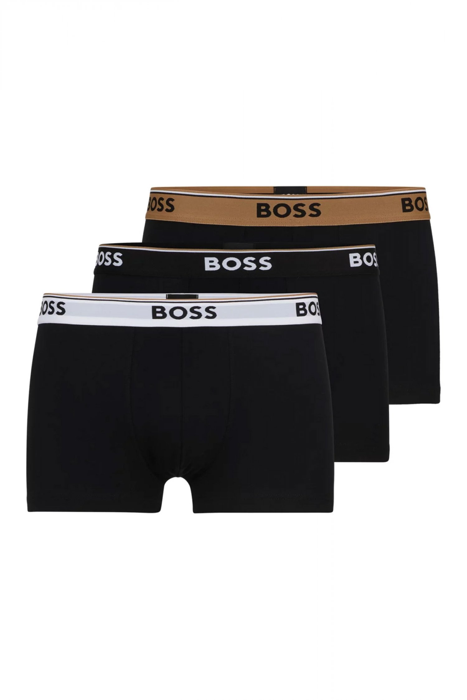 BOSS ΕΣΩΡΟΥΧΑ TRUNK 3P POWER COTTON STRETCH ΜΑΥΡΟ-ΜΠΕΖ-ΛΕΥΚΟ