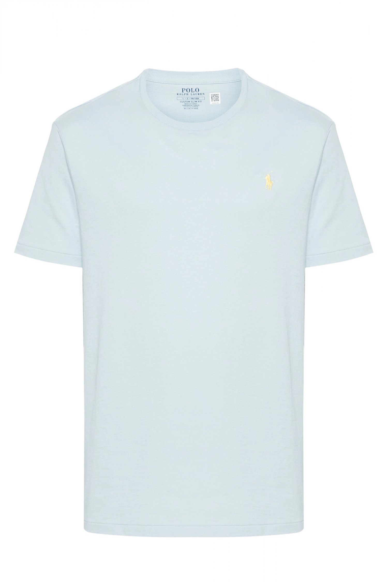 RALPH LAUREN T-SHIRT LOGO CUSTOM SLIM FIT ΣΙΕΛ