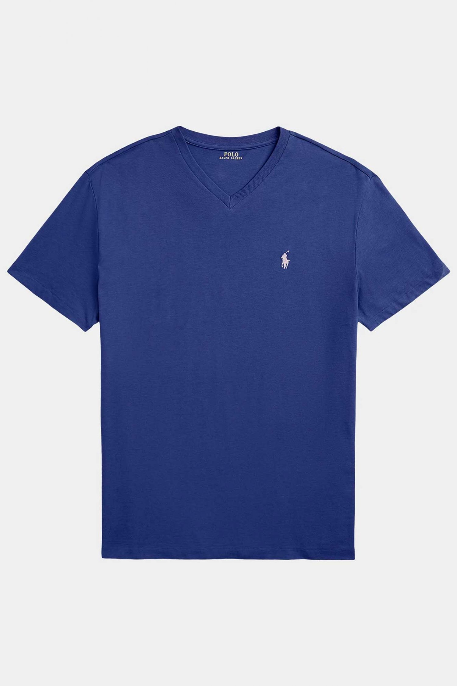 RALPH LAUREN T-SHIRT V-NECK LOGO CLASSIC FIT ΡΑΦ ΜΠΛΕ