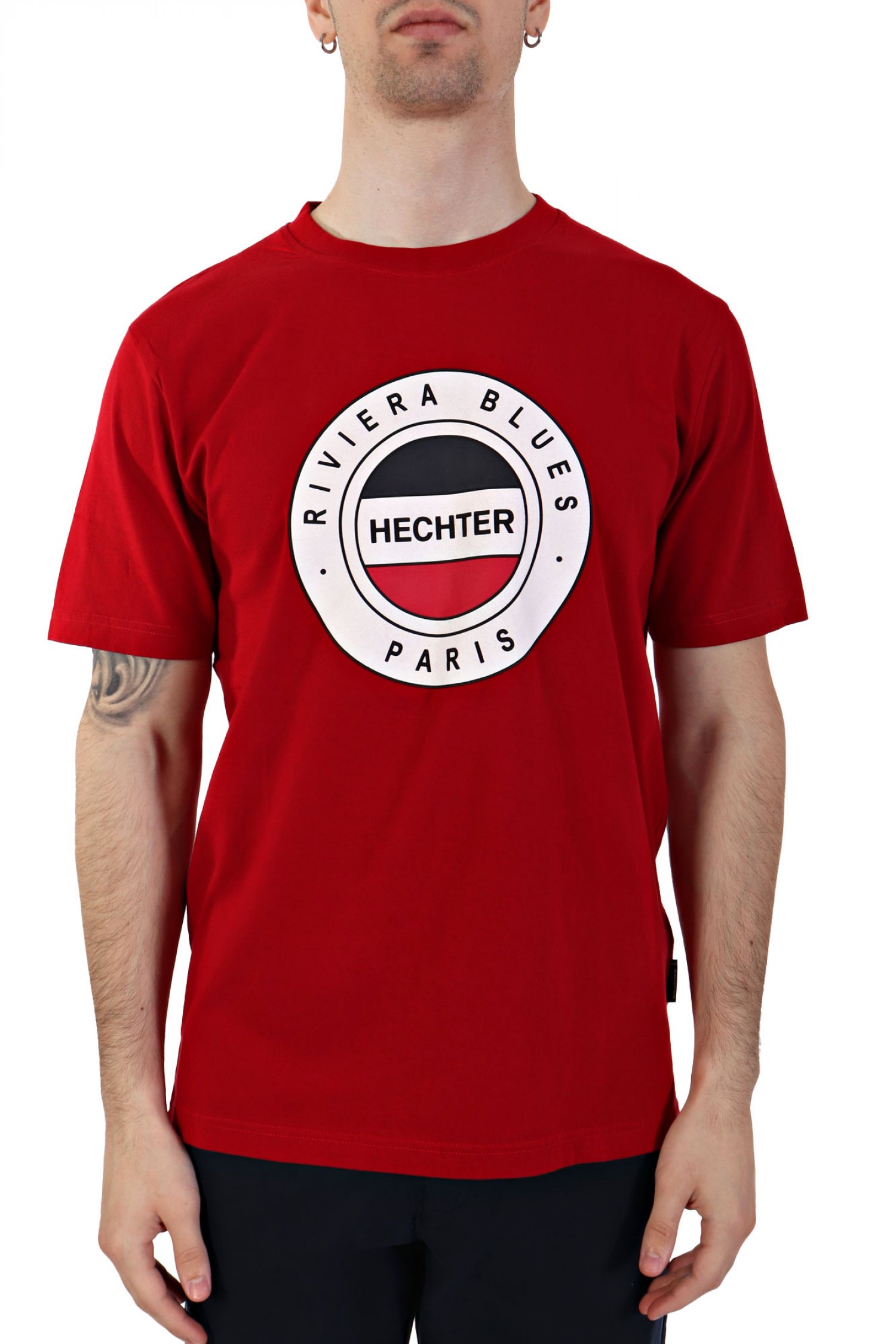 HECHTER PARIS HECHTER T-SHIRT JERSEY LOGO ΚΟΚΚΙΝΟ
