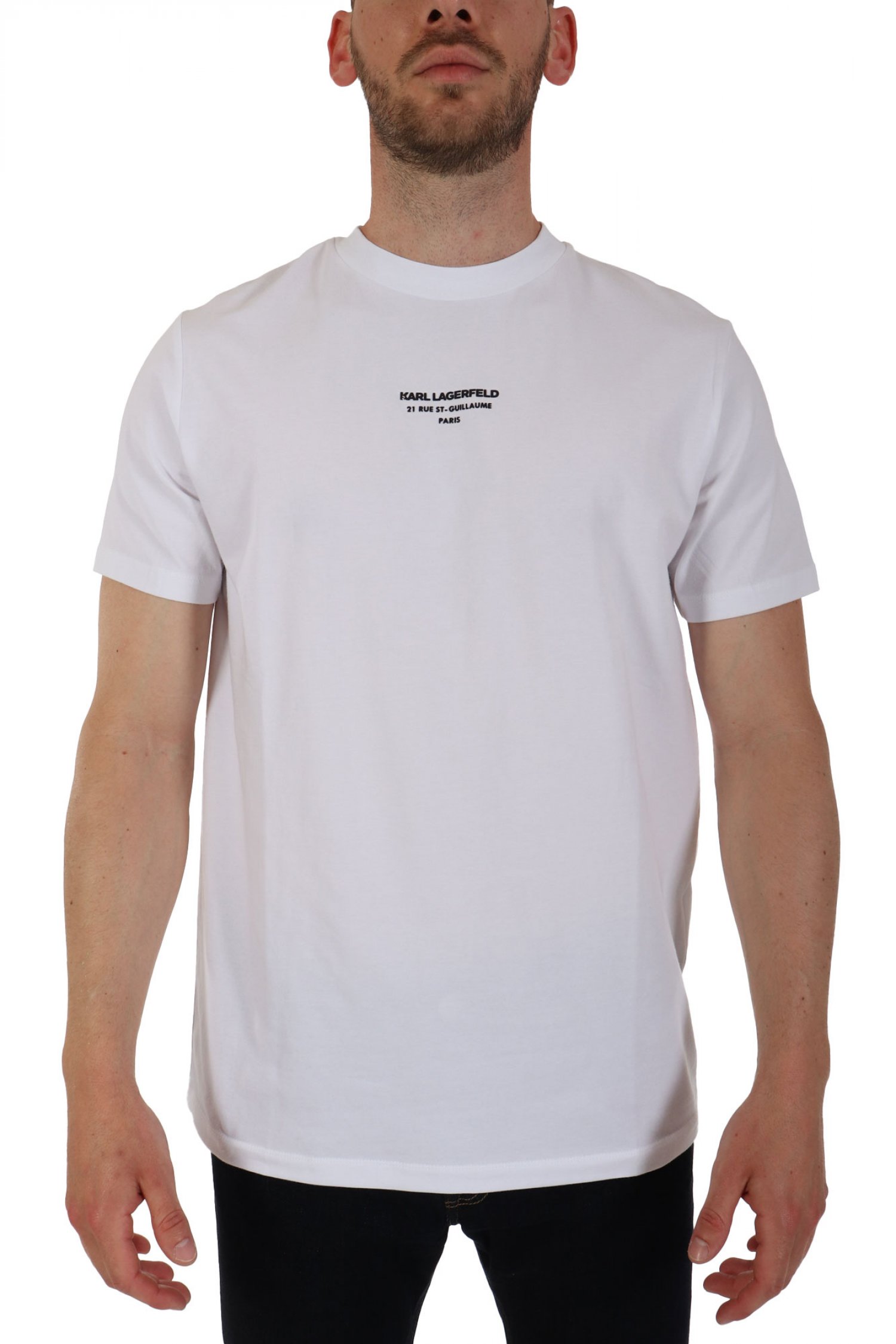 KARL LAGERFELD T-SHIRT 21 RUE ST. LOGO ΛΕΥΚΟ