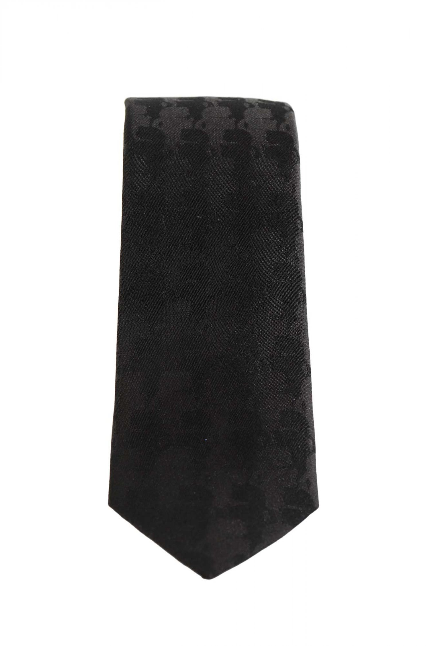 KARL LAGERFELD ΓΡΑΒΑΤΑ ALL OVER LOGO ΜΑΥΡΟ