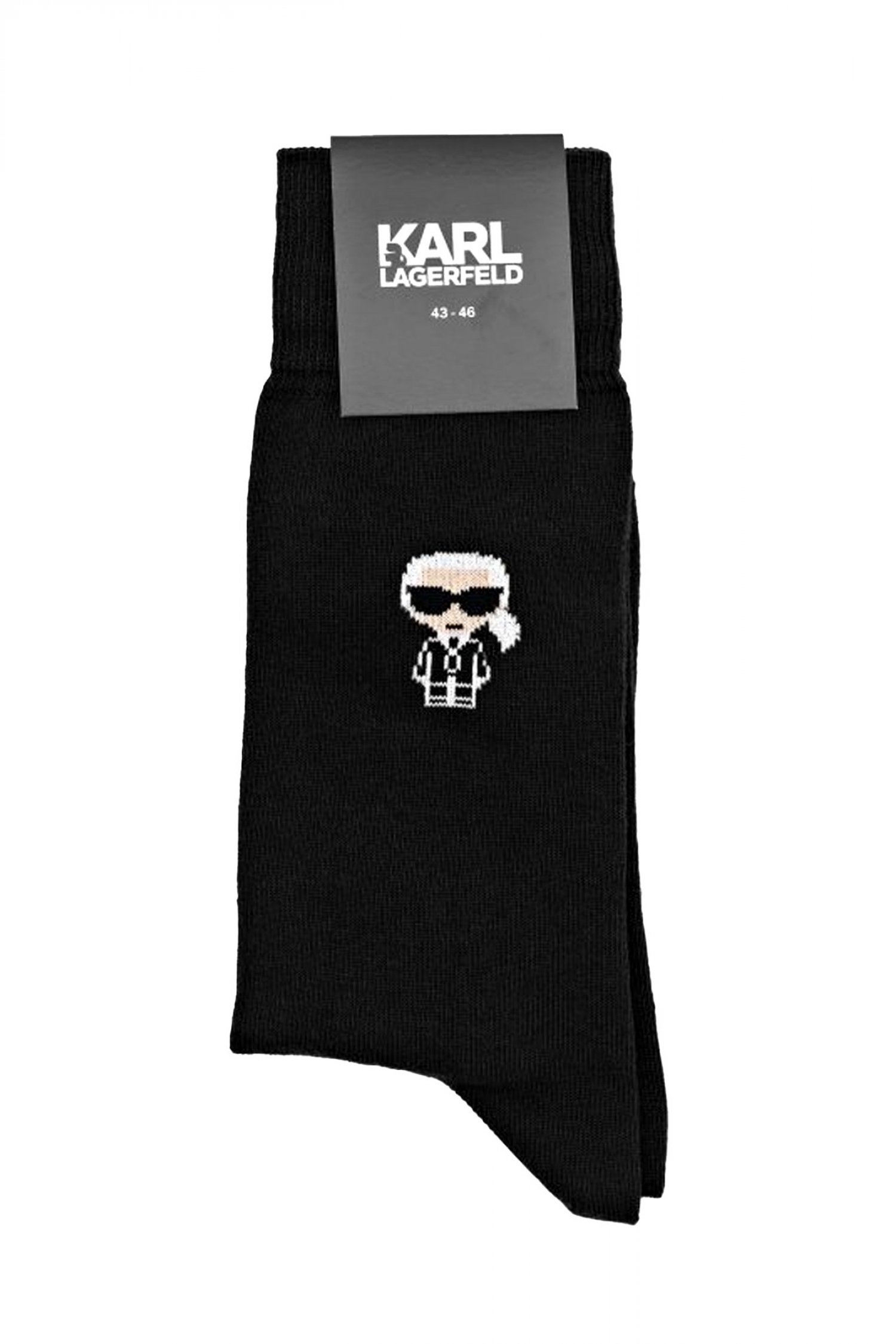 KARL LAGERFELD ΚΑΛΤΣΕΣ LOGO ΜΑΥΡΟ