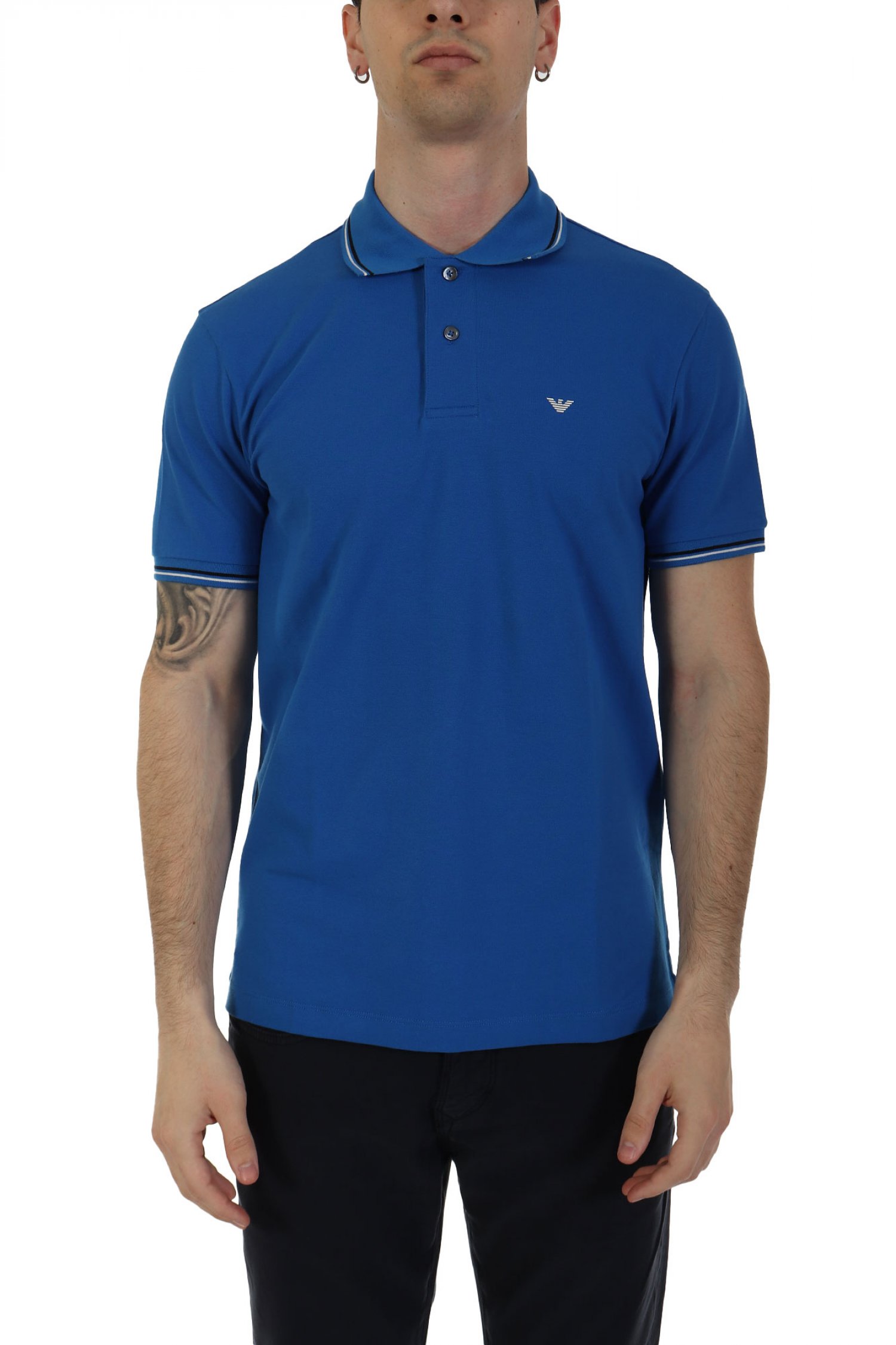 EMPORIO ARMANI POLO LOGO ΡΟΥΑ ΜΠΛΕ