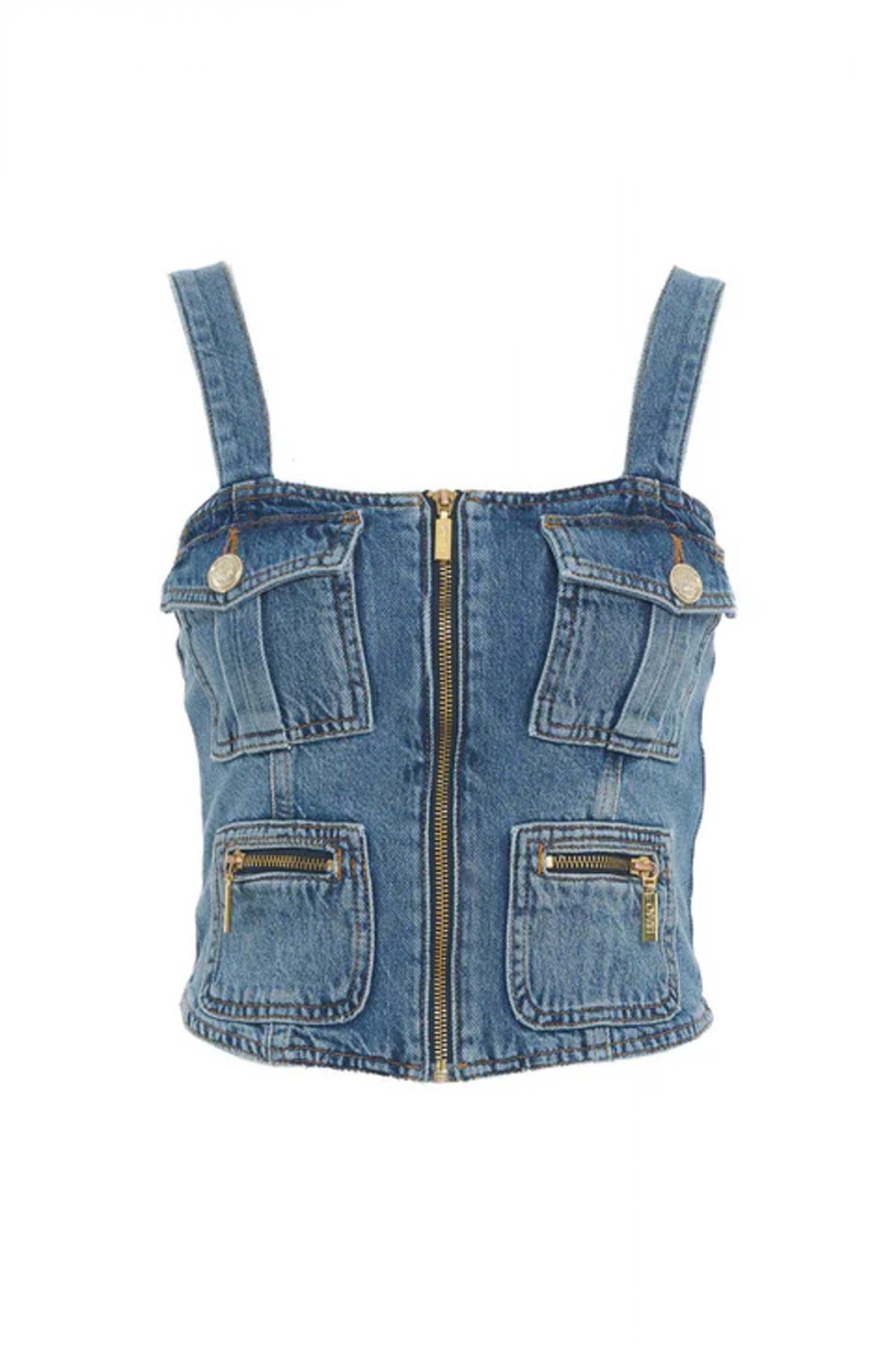 LIU JO DENIM TOP ΤΣΕΠΕΣ ΦΕΡΜΟΥΑΡ ΜΠΛΕ