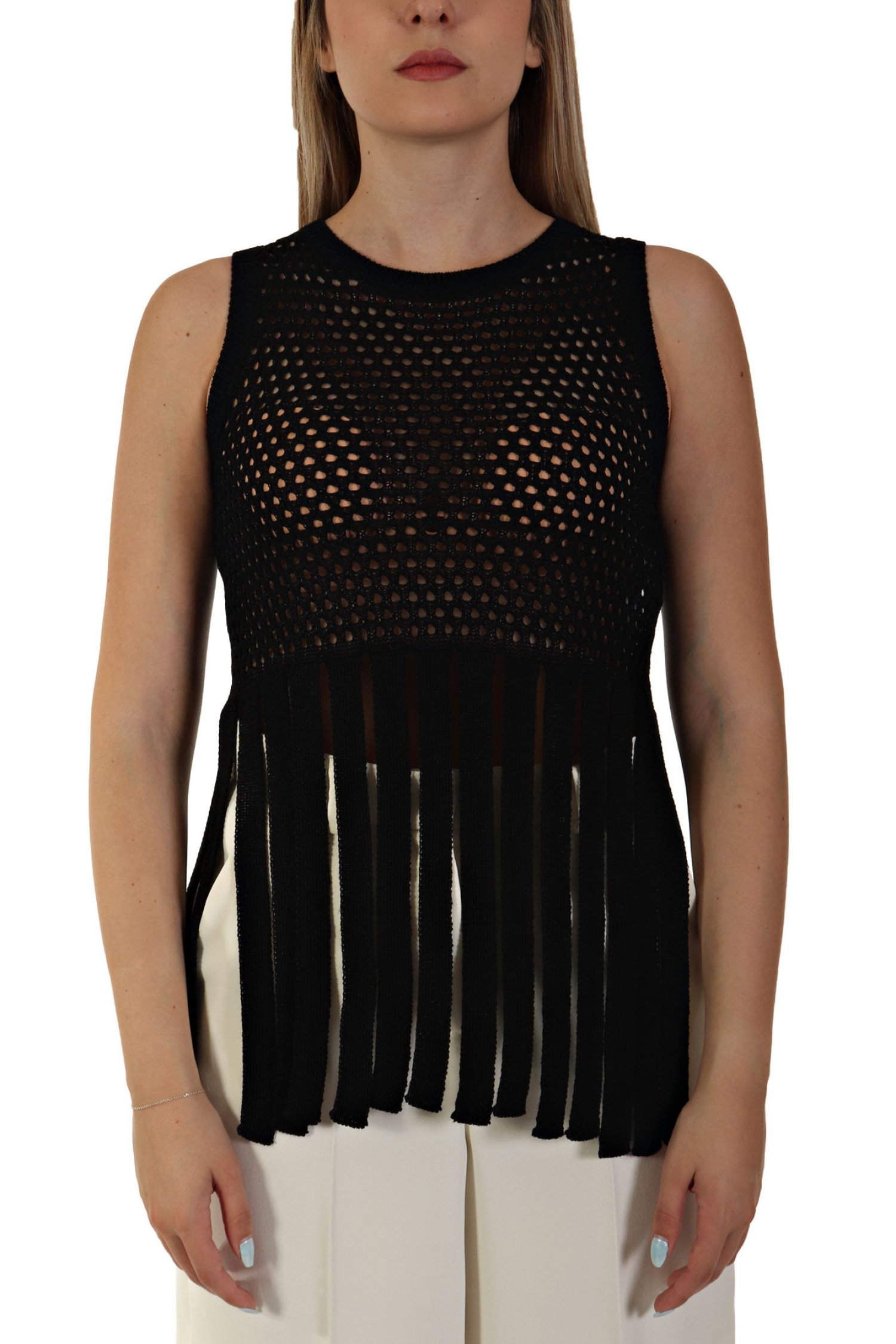 MARELLA TOP SPORA ΠΛΕΚΤΟ ΤΕΛΕΙΩΜΑ ΚΡΟΣΙΑ ΜΑΥΡΟ