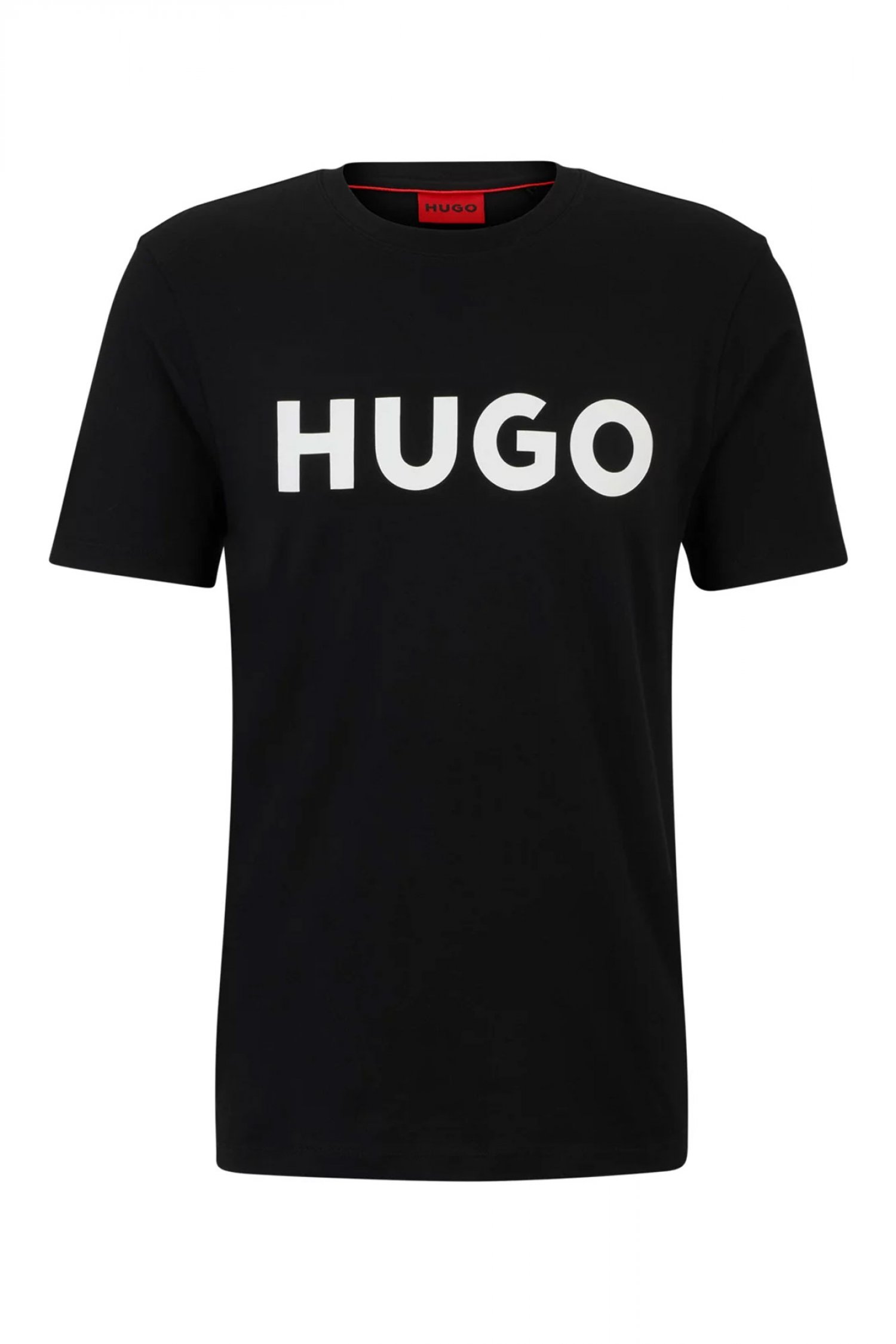 HUGO T-SHIRT DULIVIO LOGO ΜΑΥΡΟ-ΛΕΥΚΟ