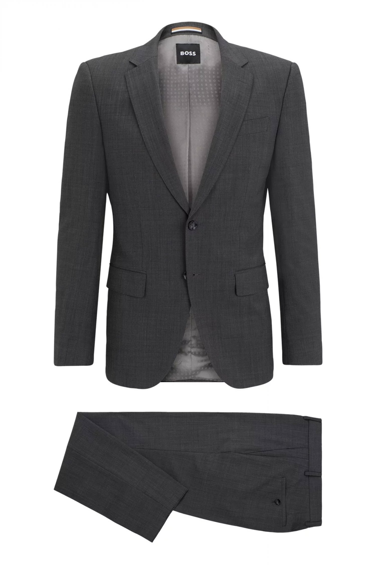 BOSS ΚΟΣΤΟΥΜΙ SLIM FIT H-HUGE-2PCS-224 ΓΚΡΙ