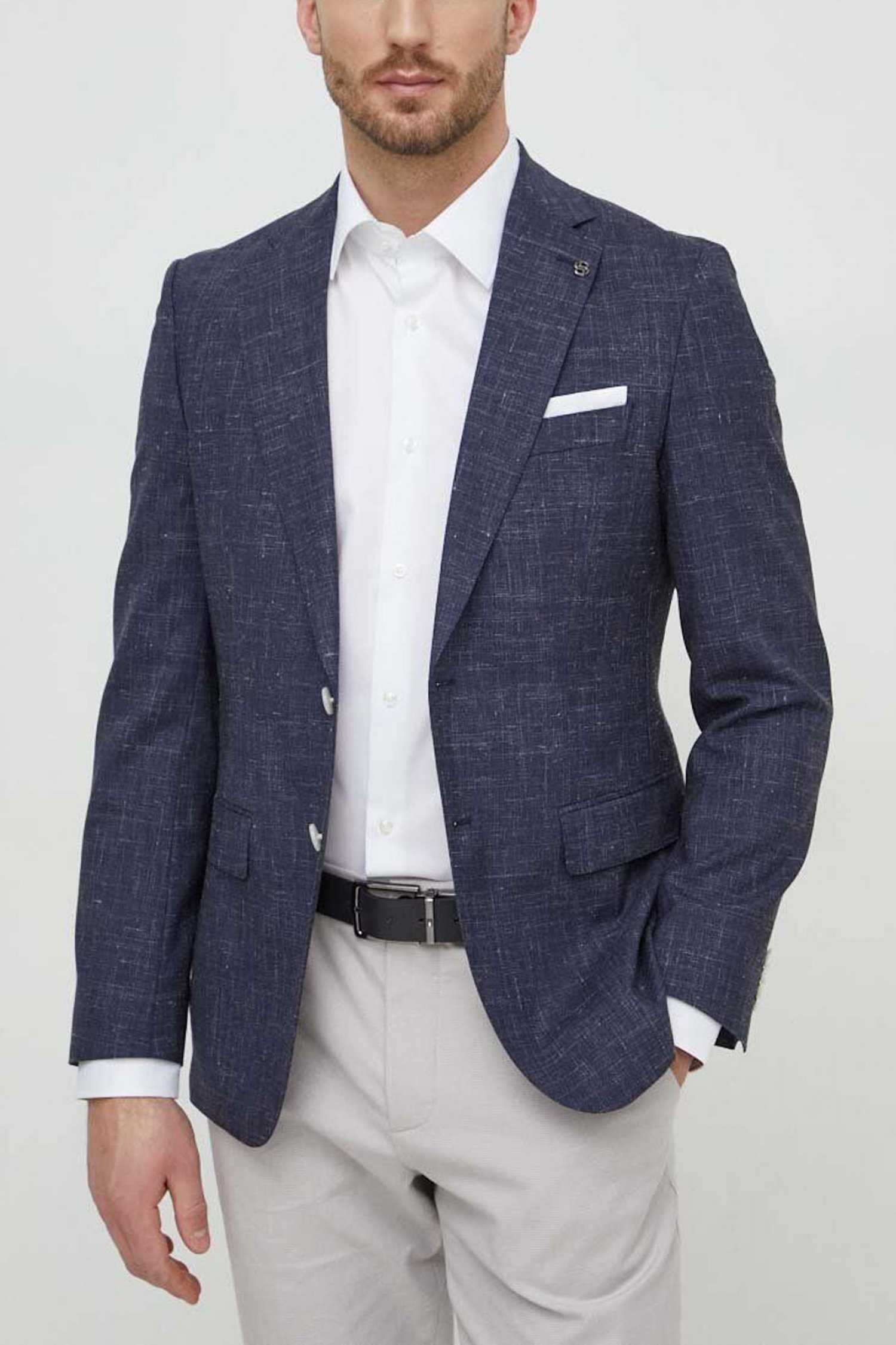 BOSS ΣΑΚΑΚΙ H-HANRY-233 SLIM FIT STRETCH MARGOTTO ΜΠΛΕ