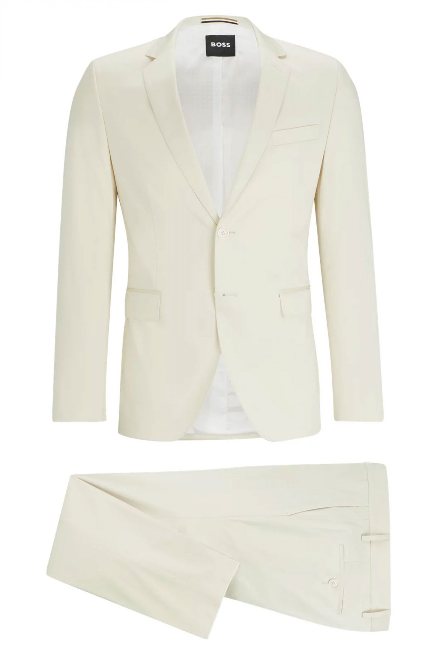 BOSS ΚΟΣΤΟΥΜΙ EXTRA SLIM FIT STRETCH H-REYMOND-2PCS-224 ΕΚΡΟΥ