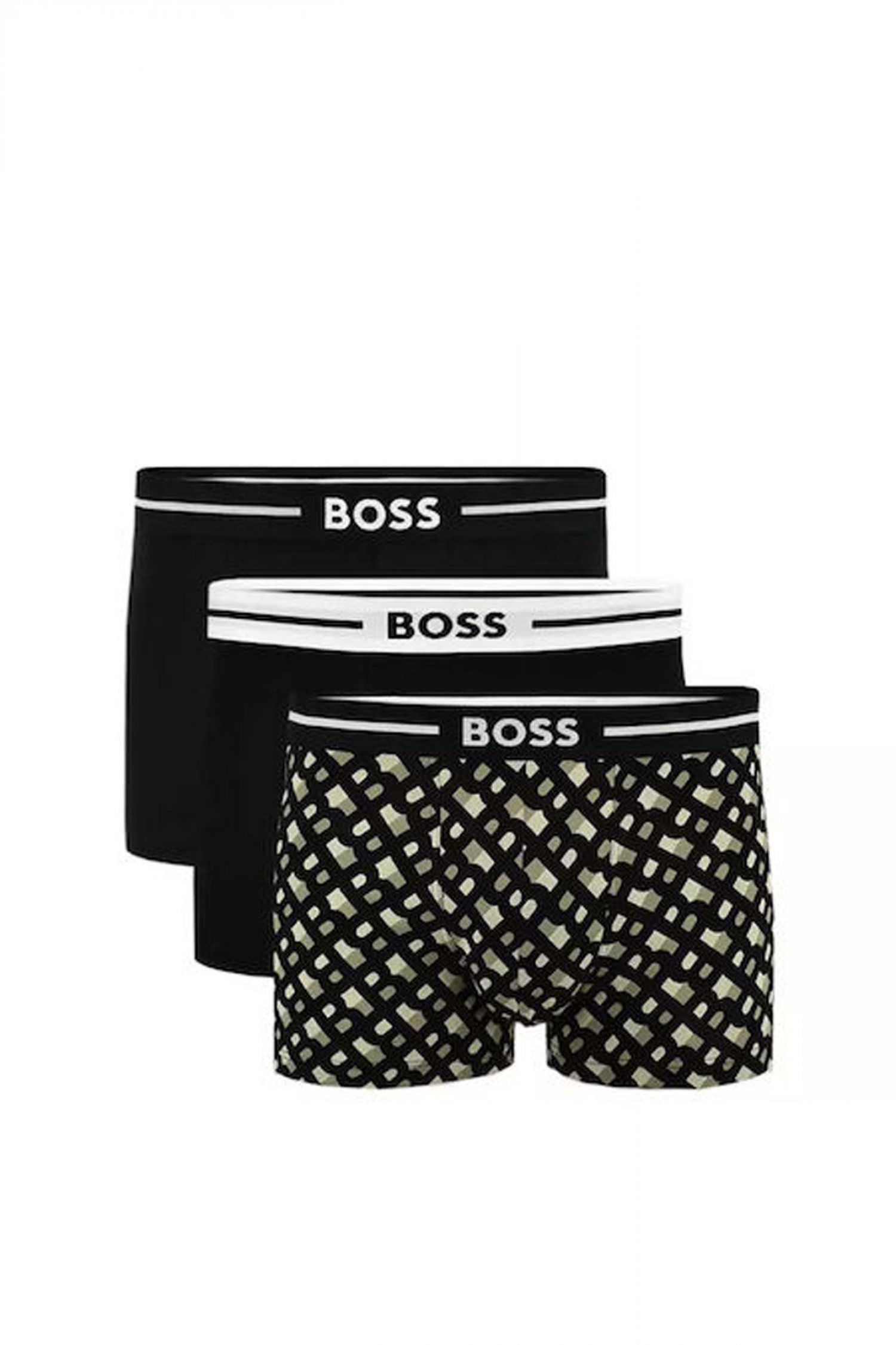 BOSS ΕΣΩΡΟΥΧΑ TRUNK 3P BOLD DESIGN ORGANIC COTTON STRETCH ΜΑΥΡΟ